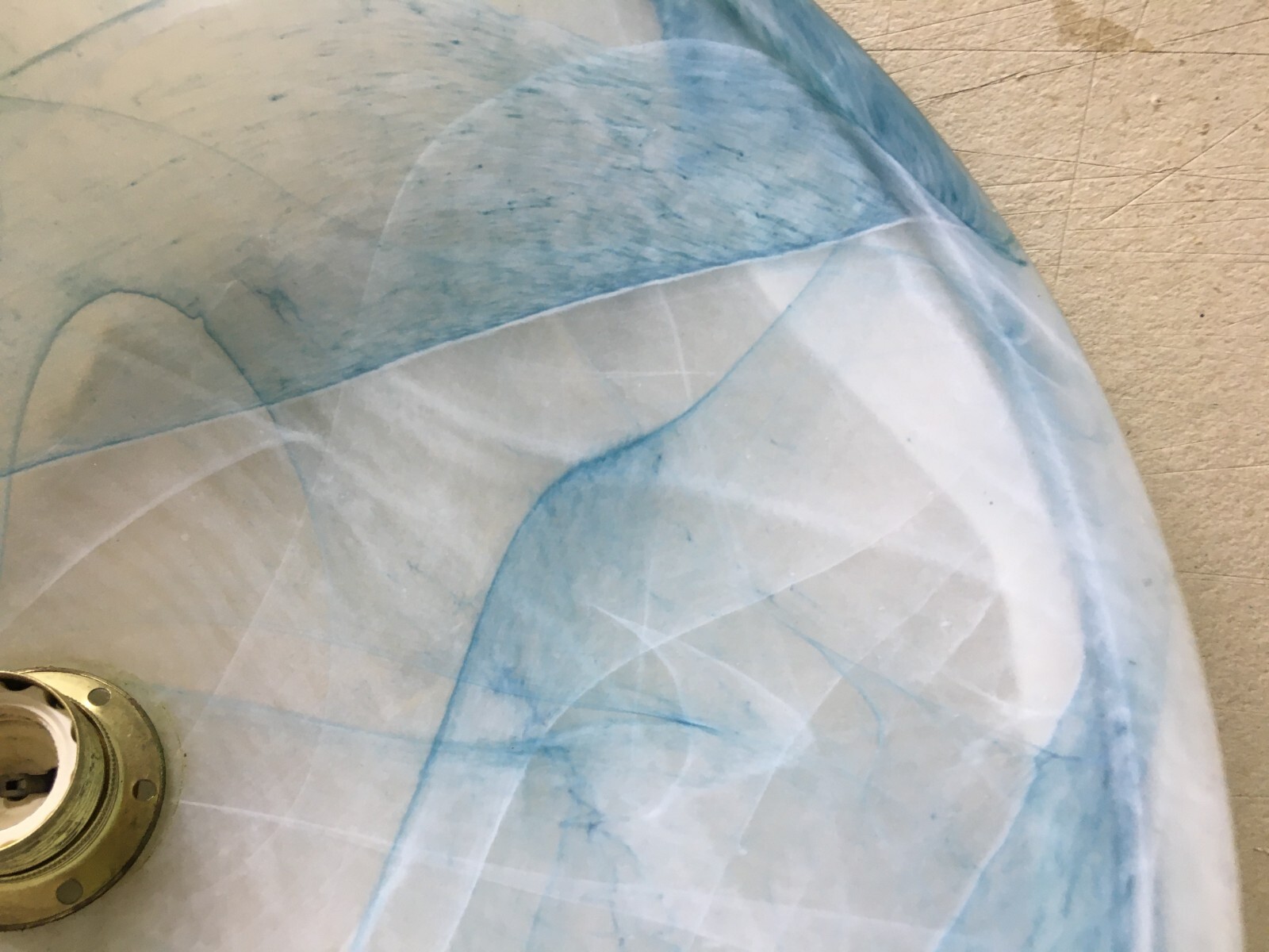 Lampada A Sospensione In Vetro Artistico Stile Murano, Anni '80