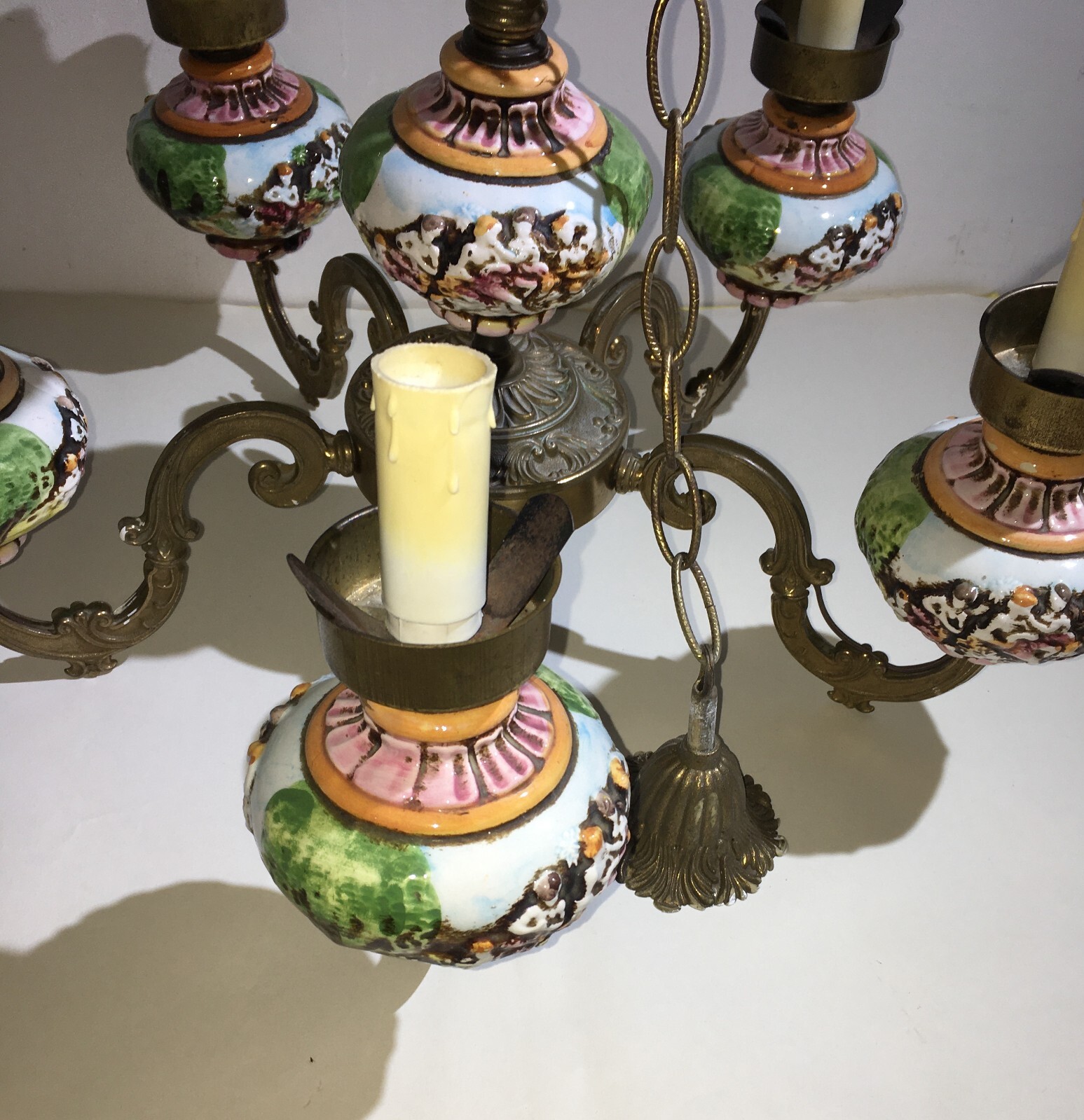 Lampada A Sospensione In Vetro Artistico Stile Murano, Anni '80