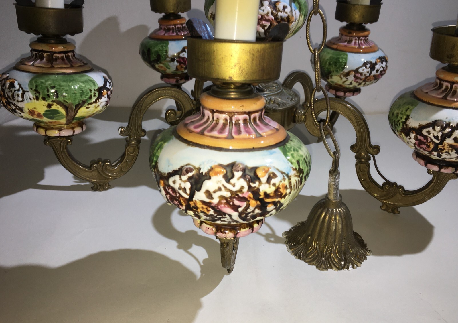 Lampada A Sospensione In Vetro Artistico Stile Murano, Anni '80