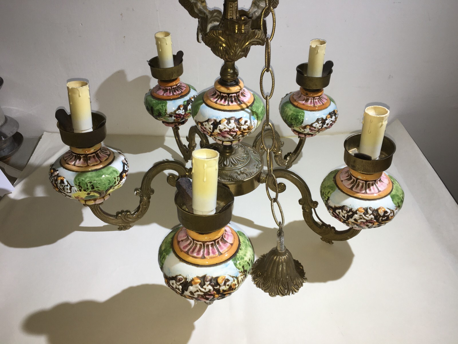 Lampada A Sospensione In Vetro Artistico Stile Murano, Anni '80