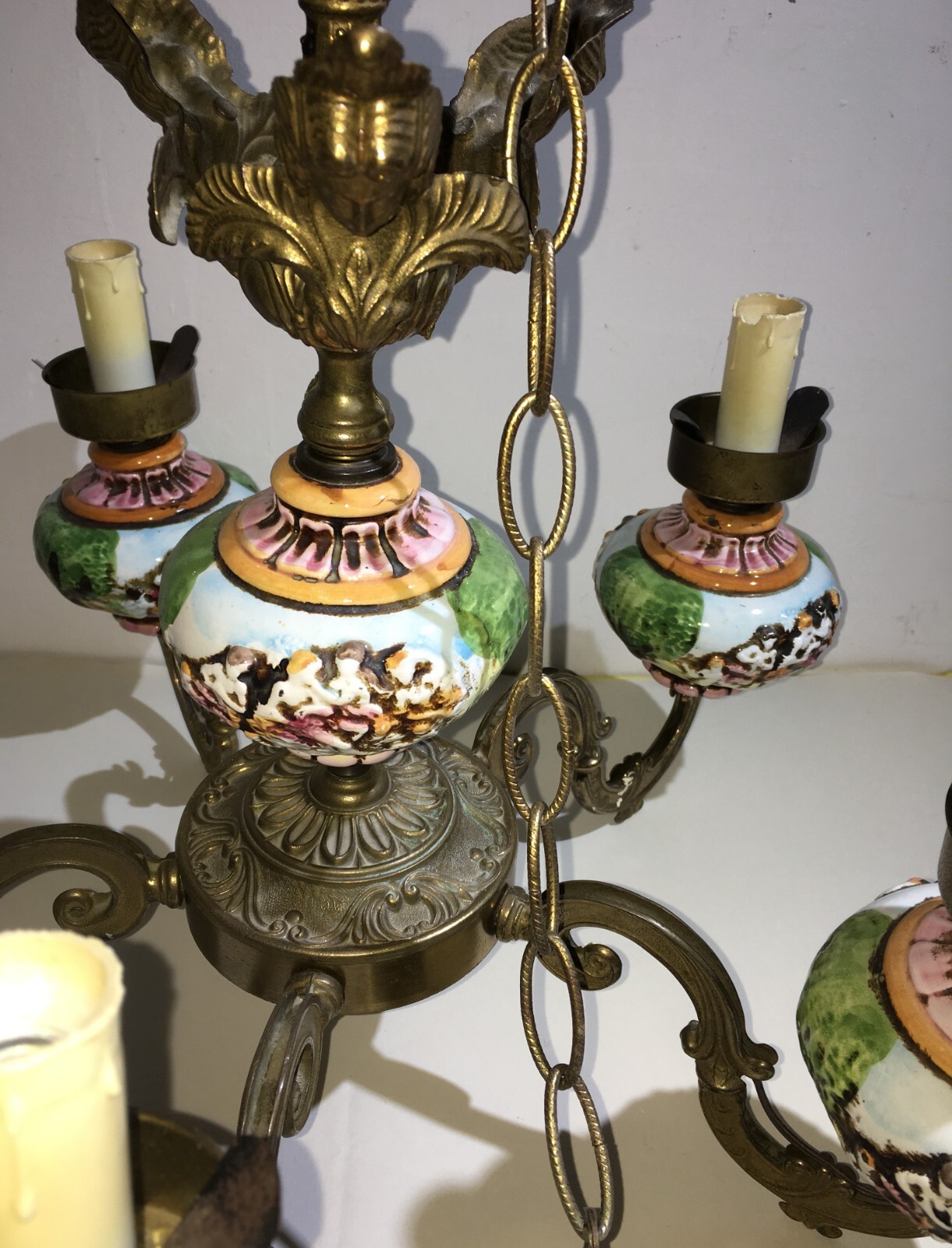 Lampada A Sospensione In Vetro Artistico Stile Murano, Anni '80