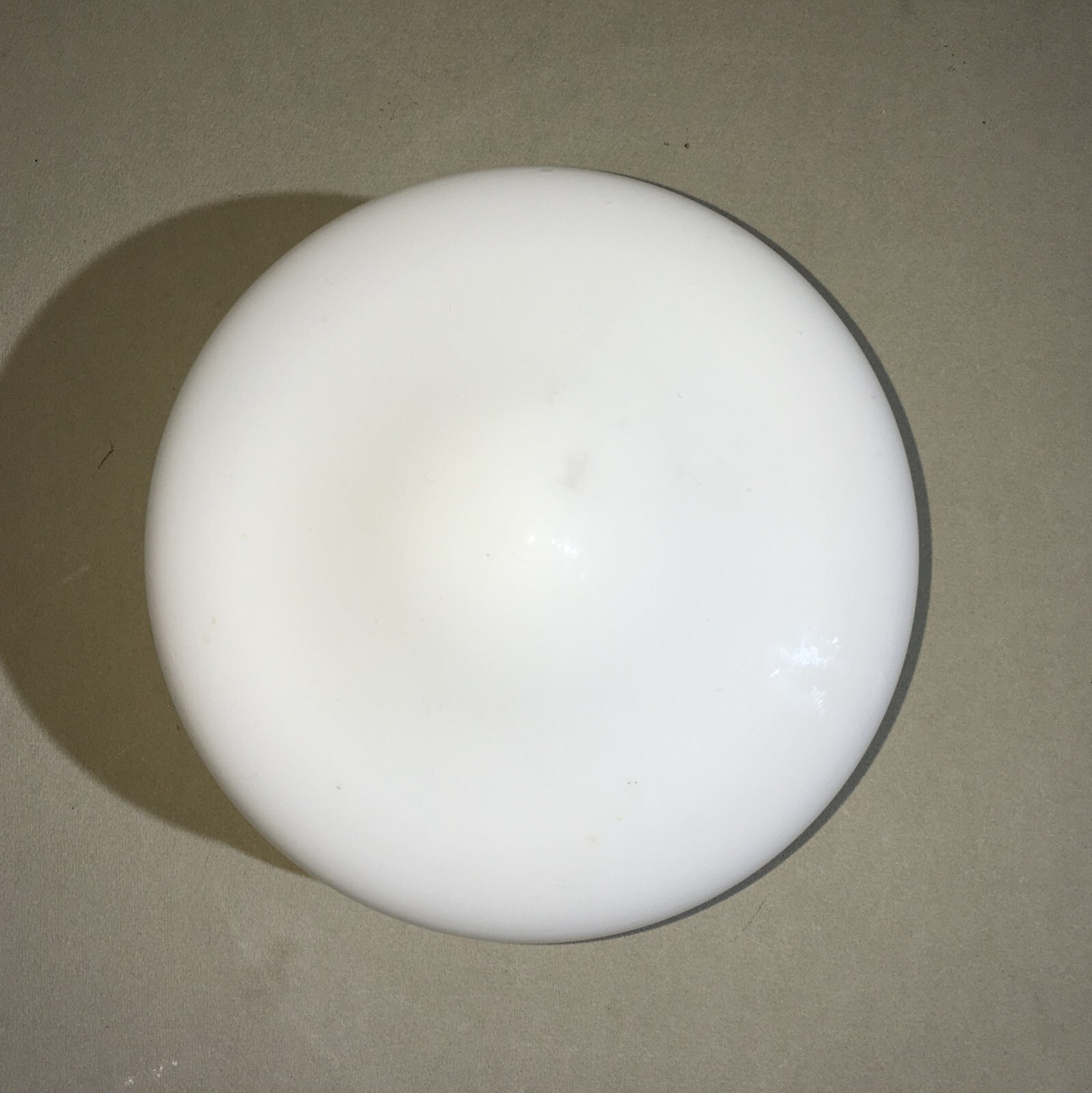 Modernariato: Vetro Bianco Opalescente, Coppa Per Lampade