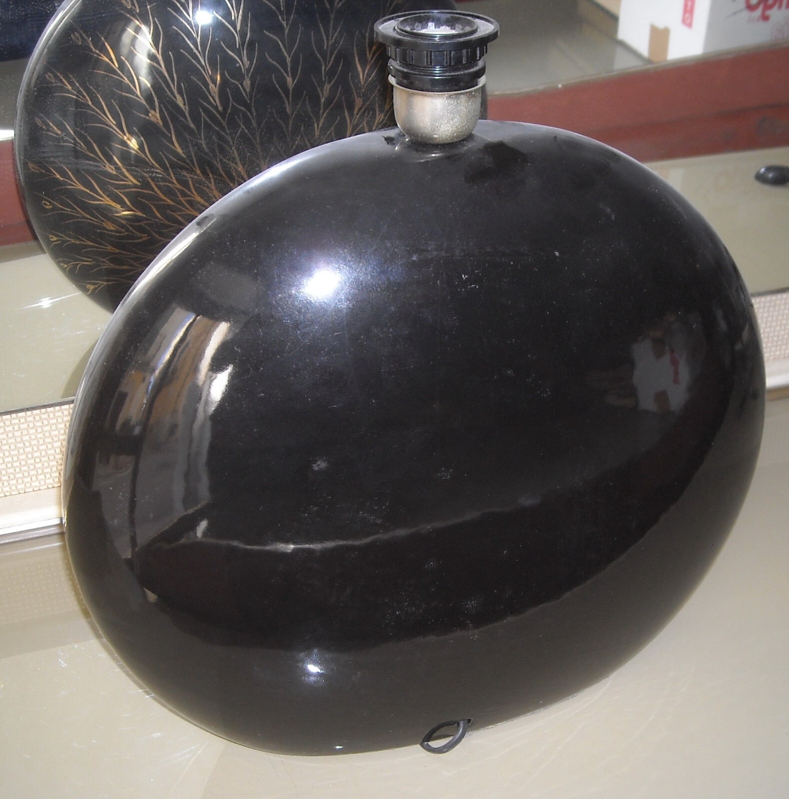 Lampada Da Tavolo Decorativa In Ceramica Dipinta Con Pavone Afrodite