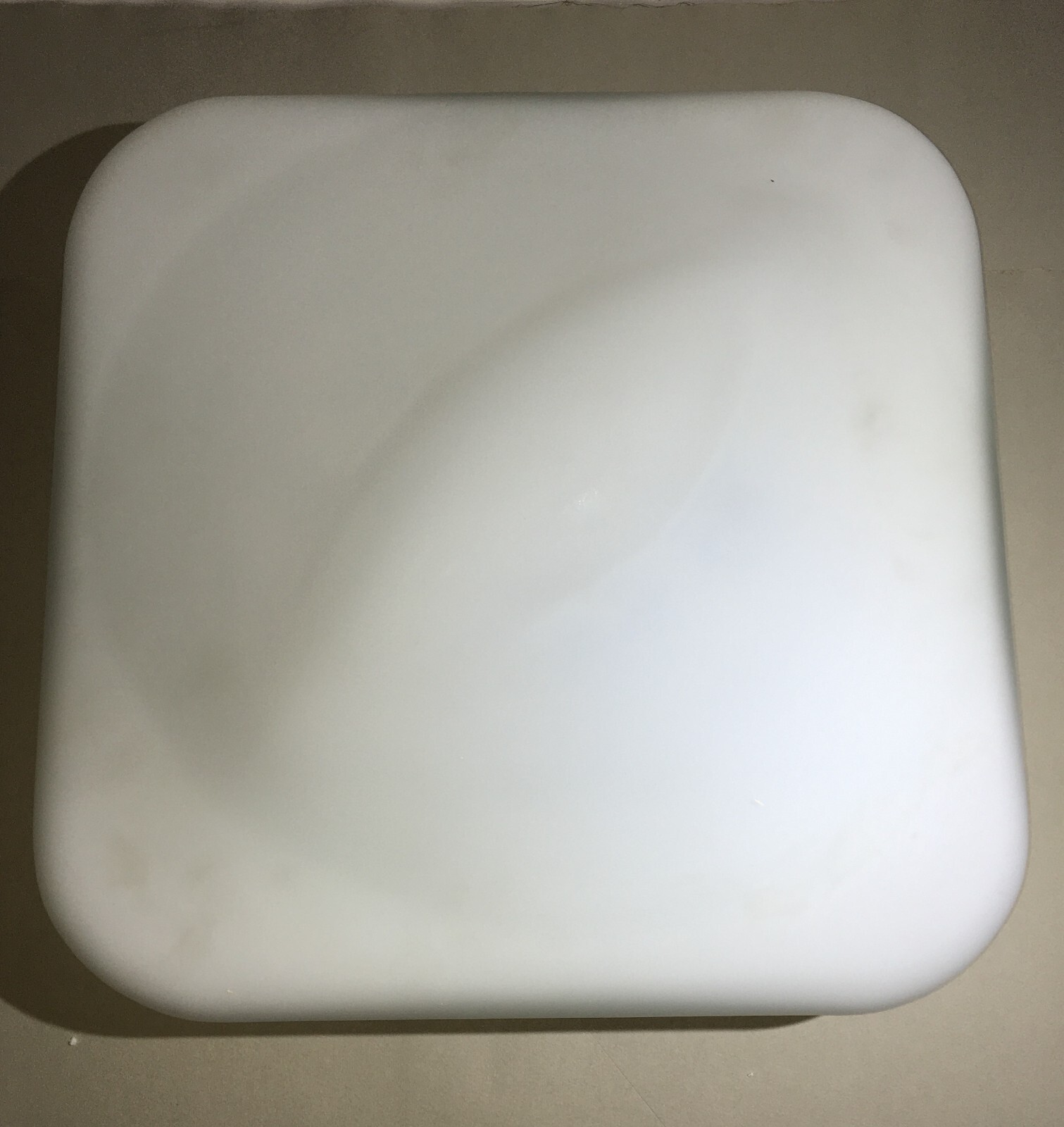 Lampada Plafoniera In Vetro Bianco Con Bolla