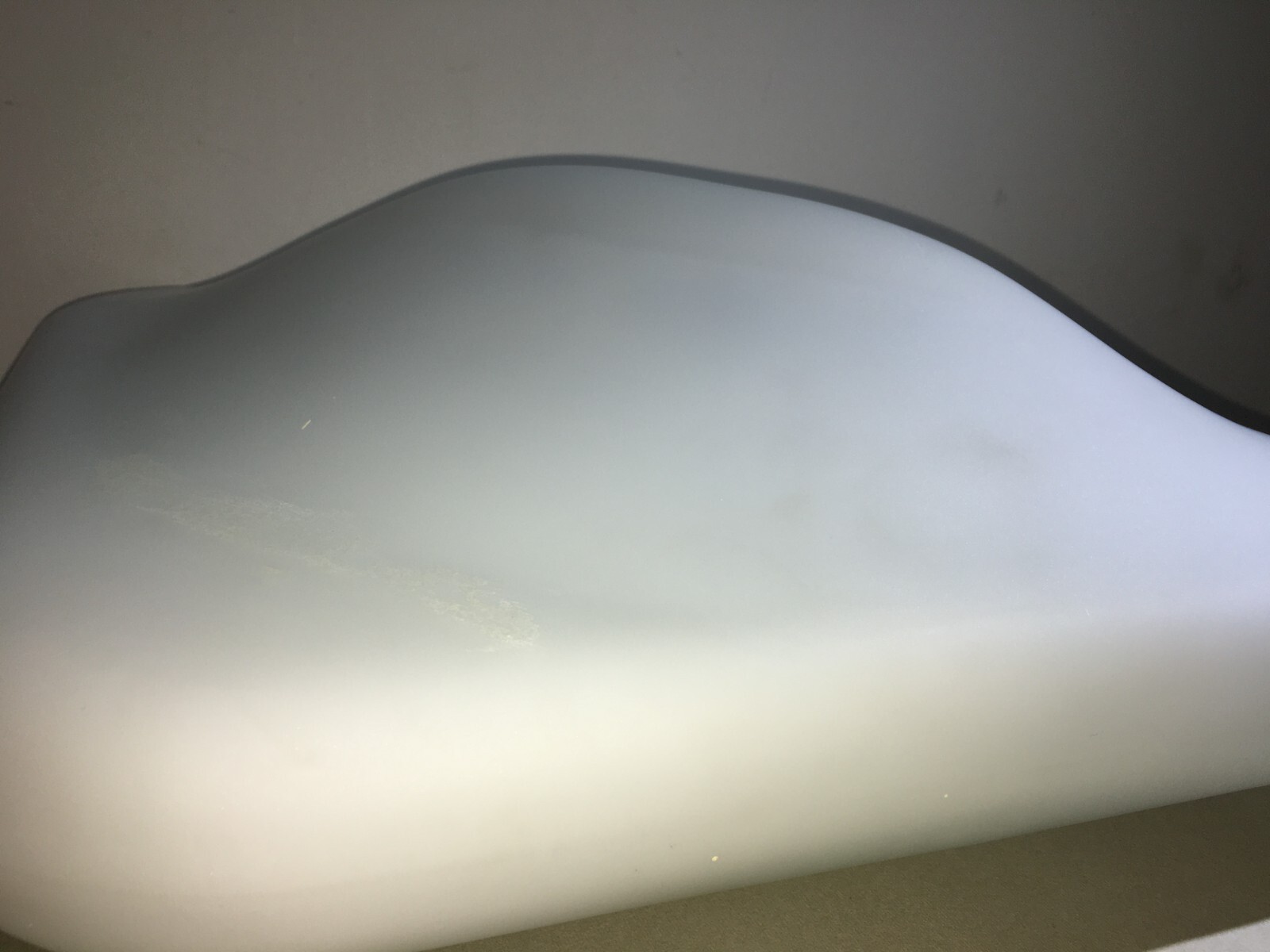 Lampada Plafoniera In Vetro Bianco Con Bolla