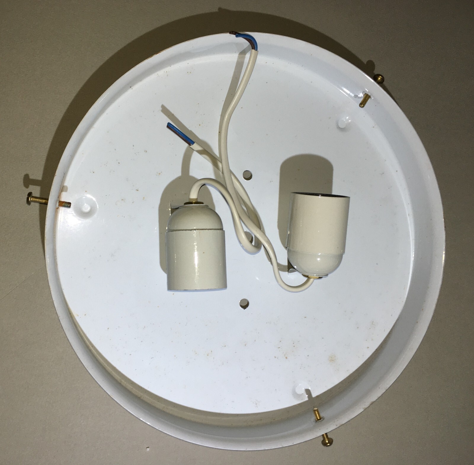 Lampada Plafoniera In Vetro Bianco Con Bolla