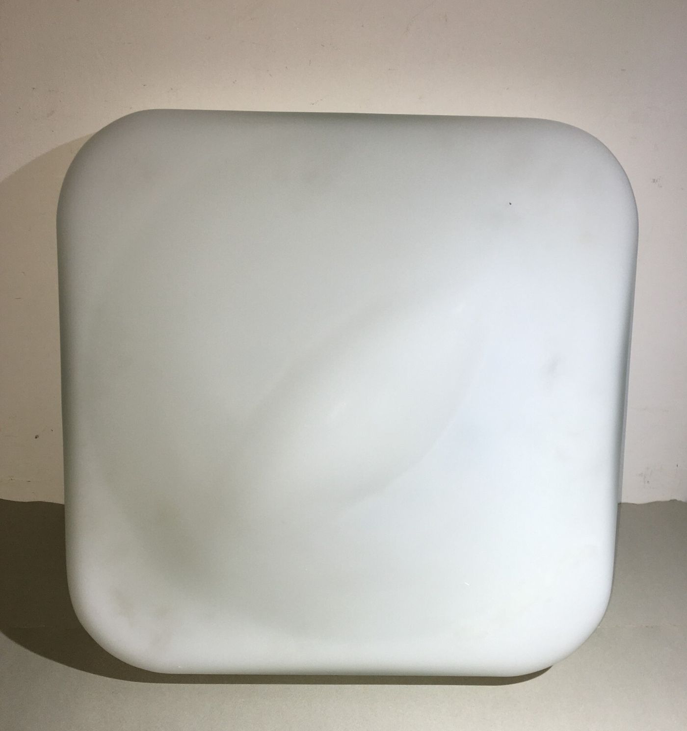 Lampada Plafoniera In Vetro Bianco Con Bolla