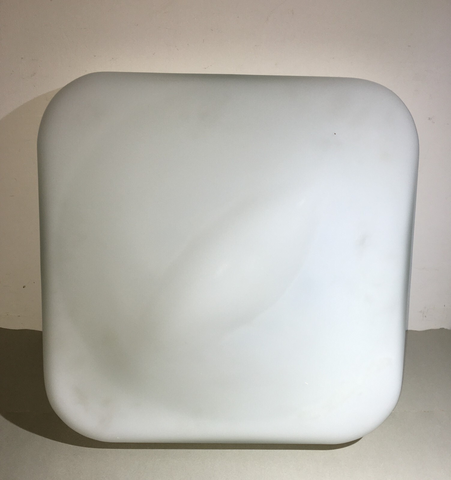 Lampada Plafoniera In Vetro Bianco Con Bolla