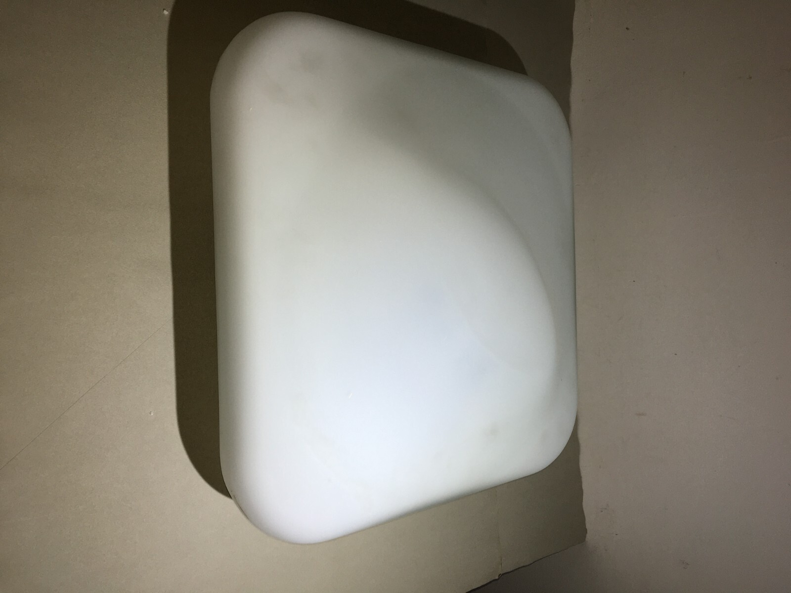 Lampada Plafoniera In Vetro Bianco Con Bolla