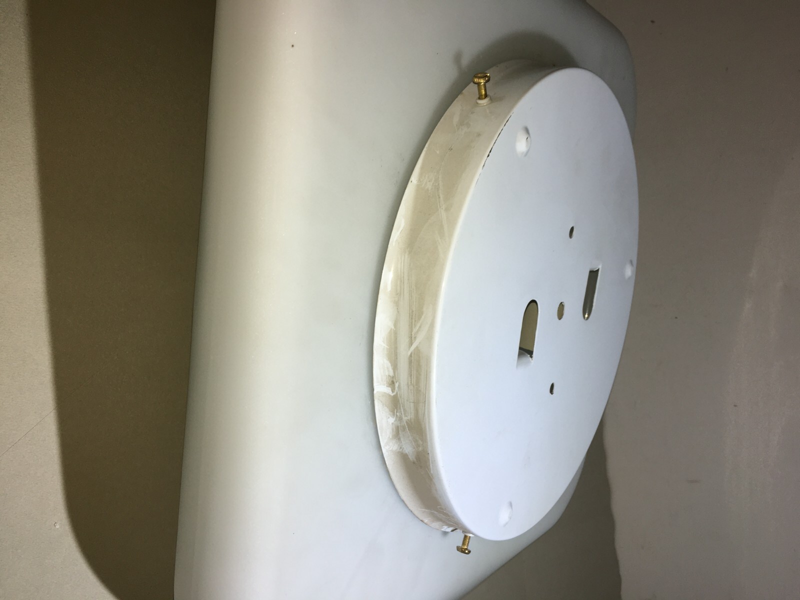 Lampada Plafoniera In Vetro Bianco Con Bolla