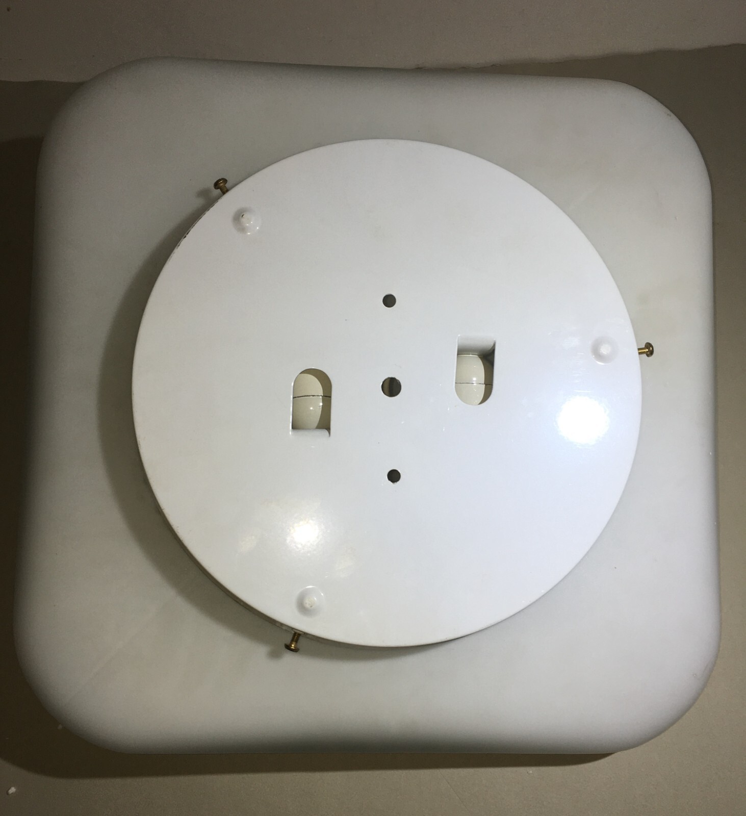 Lampada Plafoniera In Vetro Bianco Con Bolla