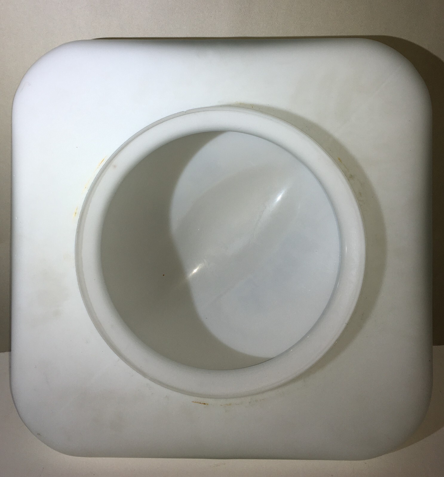 Lampada Plafoniera In Vetro Bianco Con Bolla