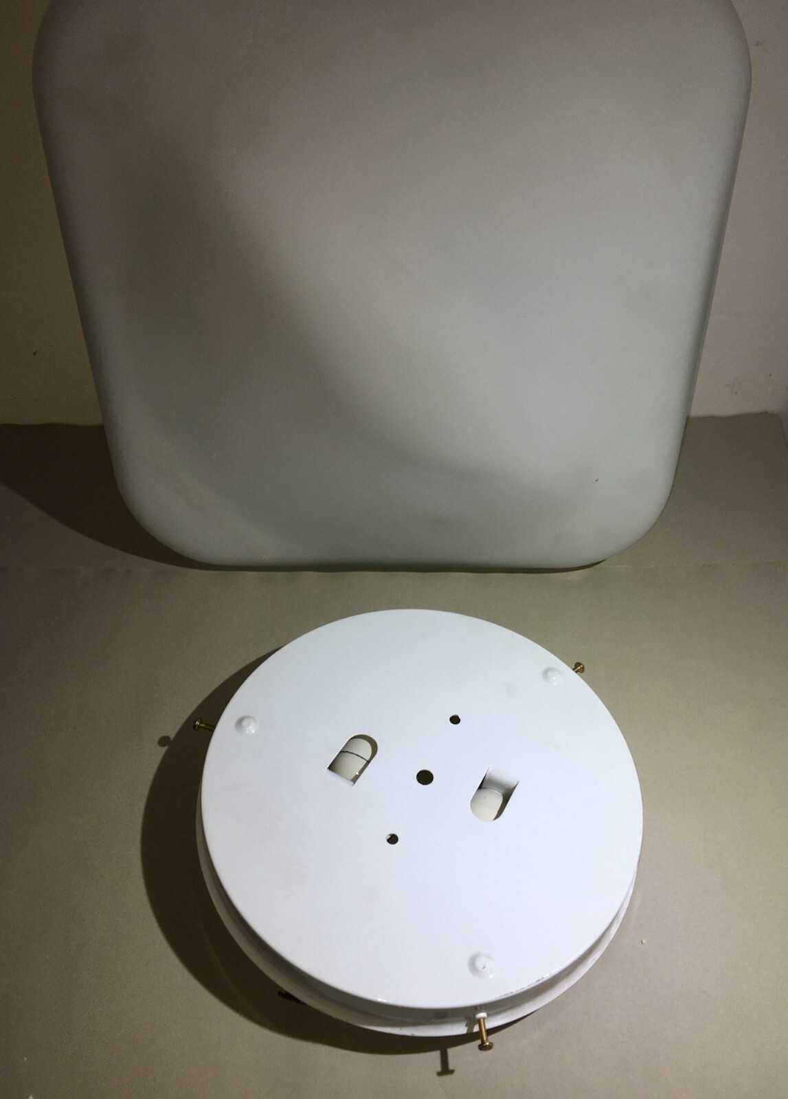 Lampada Plafoniera In Vetro Bianco Con Bolla