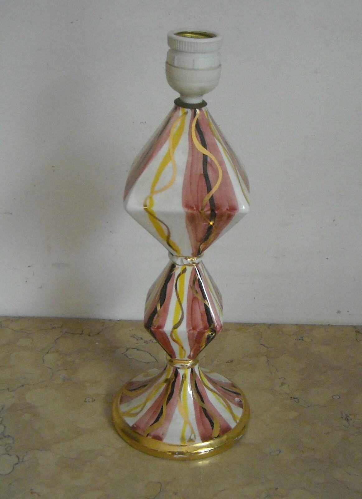 Lampada In Ceramica Policroma Con Dorature CEDAP
