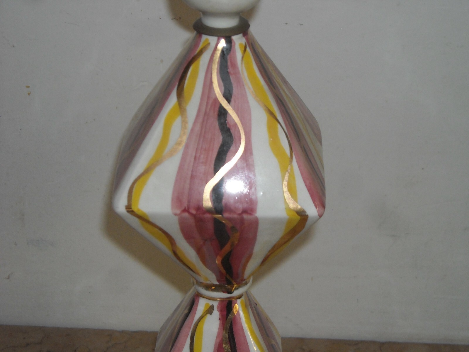 Lampada In Ceramica Policroma Con Dorature CEDAP