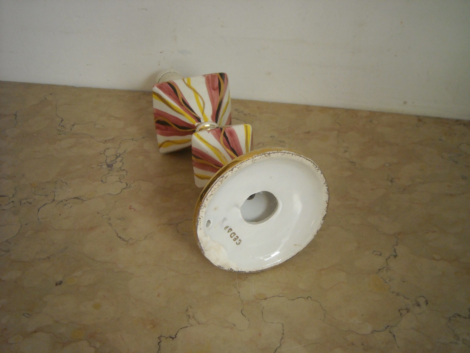 Lampada In Ceramica Policroma Con Dorature CEDAP