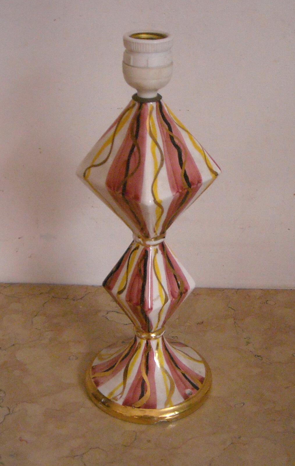 Lampada In Ceramica Policroma Con Dorature CEDAP