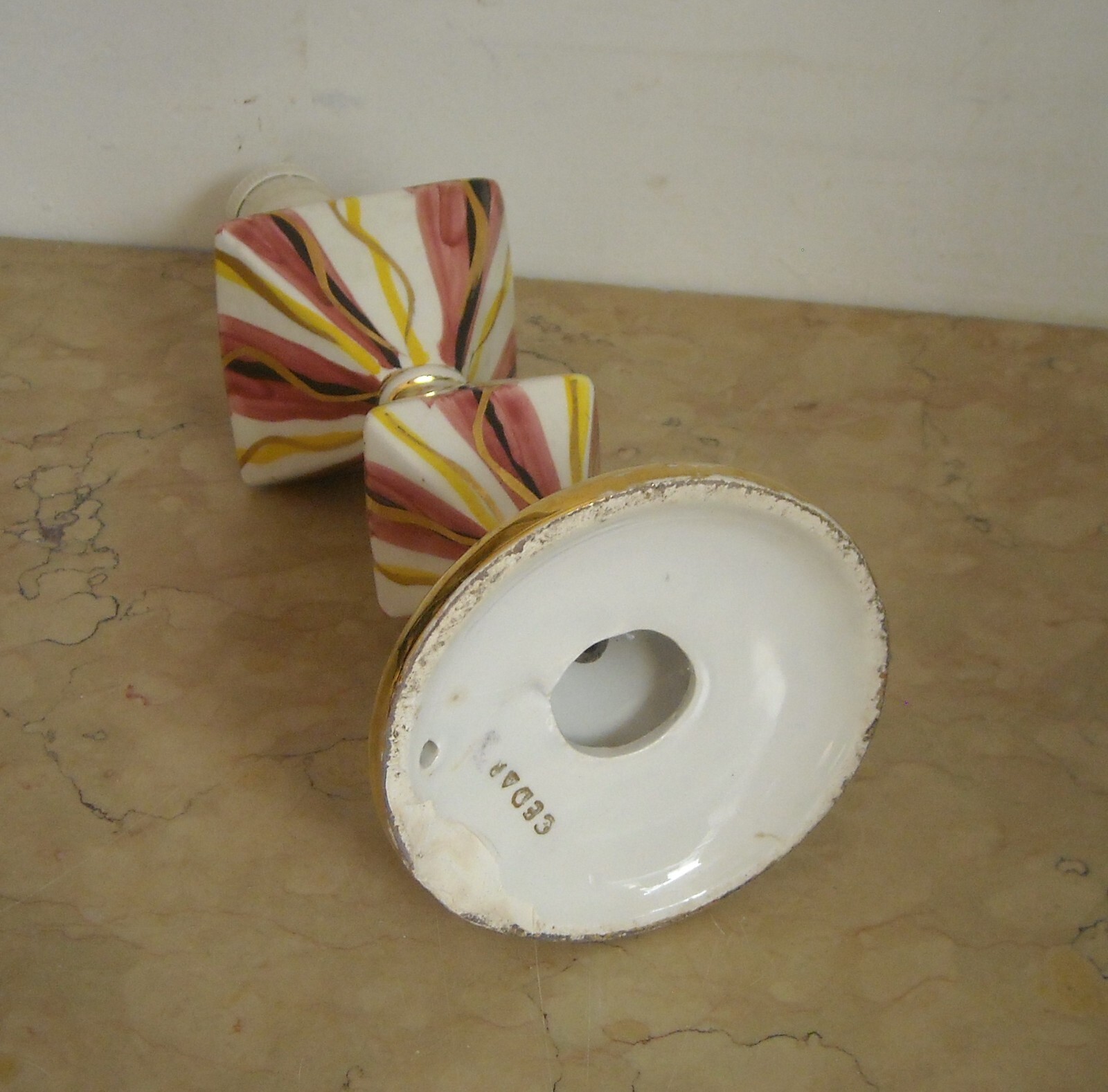 Lampada In Ceramica Policroma Con Dorature CEDAP