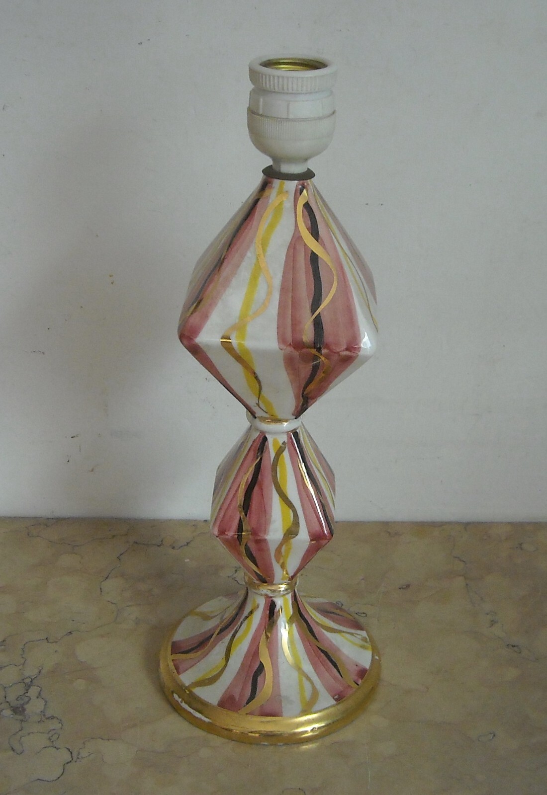 Lampada In Ceramica Policroma Con Dorature CEDAP