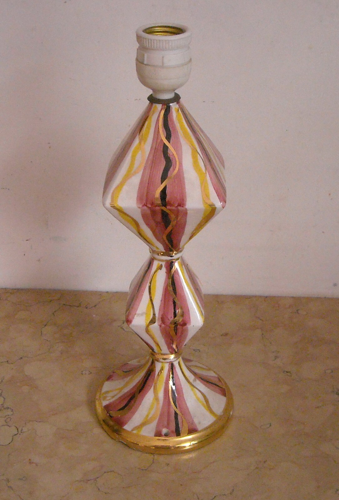 Lampada In Ceramica Policroma Con Dorature CEDAP