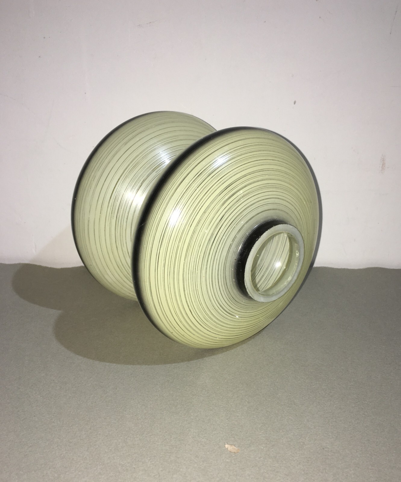 Lampade E Lampadari: Coppa Vitrea Decorata A Clessidra, d'Epoca