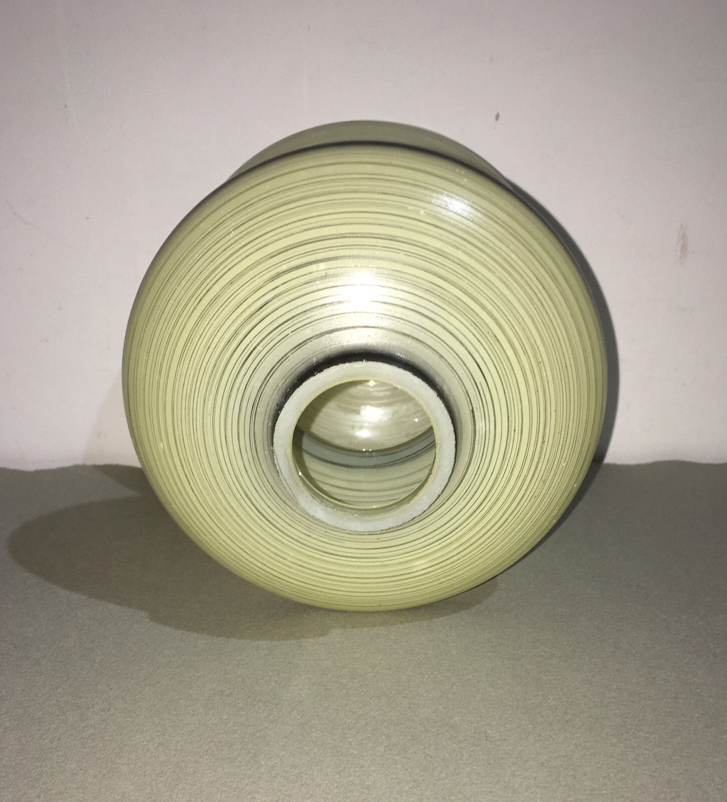 Lampade E Lampadari: Coppa Vitrea Decorata A Clessidra, d'Epoca