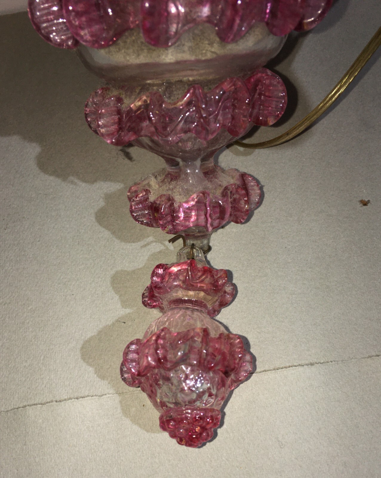 Illuminazione, Arti Decorative: Lampada In Vetro, Applique d'Epoca, Forse Venini