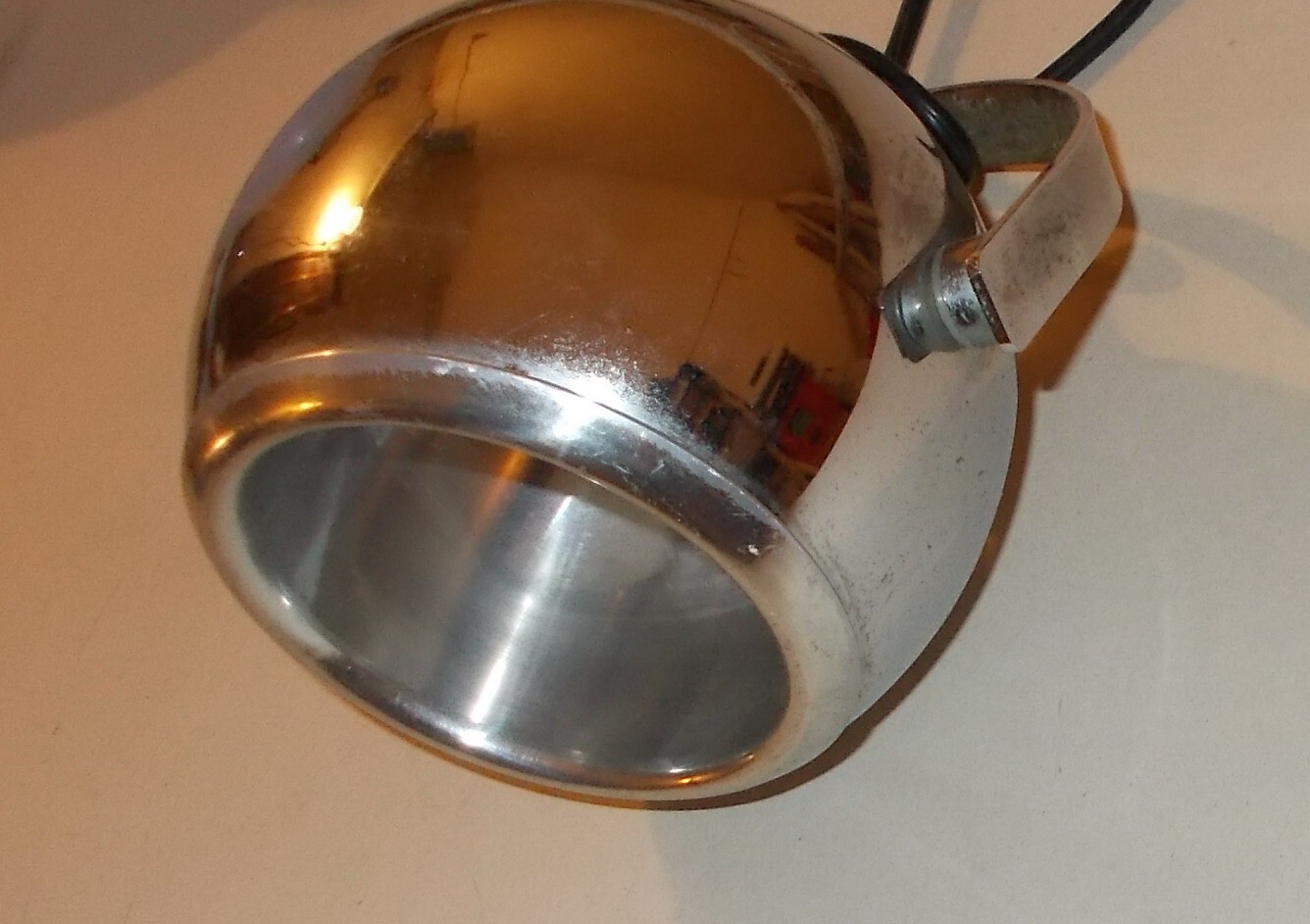 Modernariato, Design, Lampada A Sospensione O Applique, Metallo Cromato, Globo