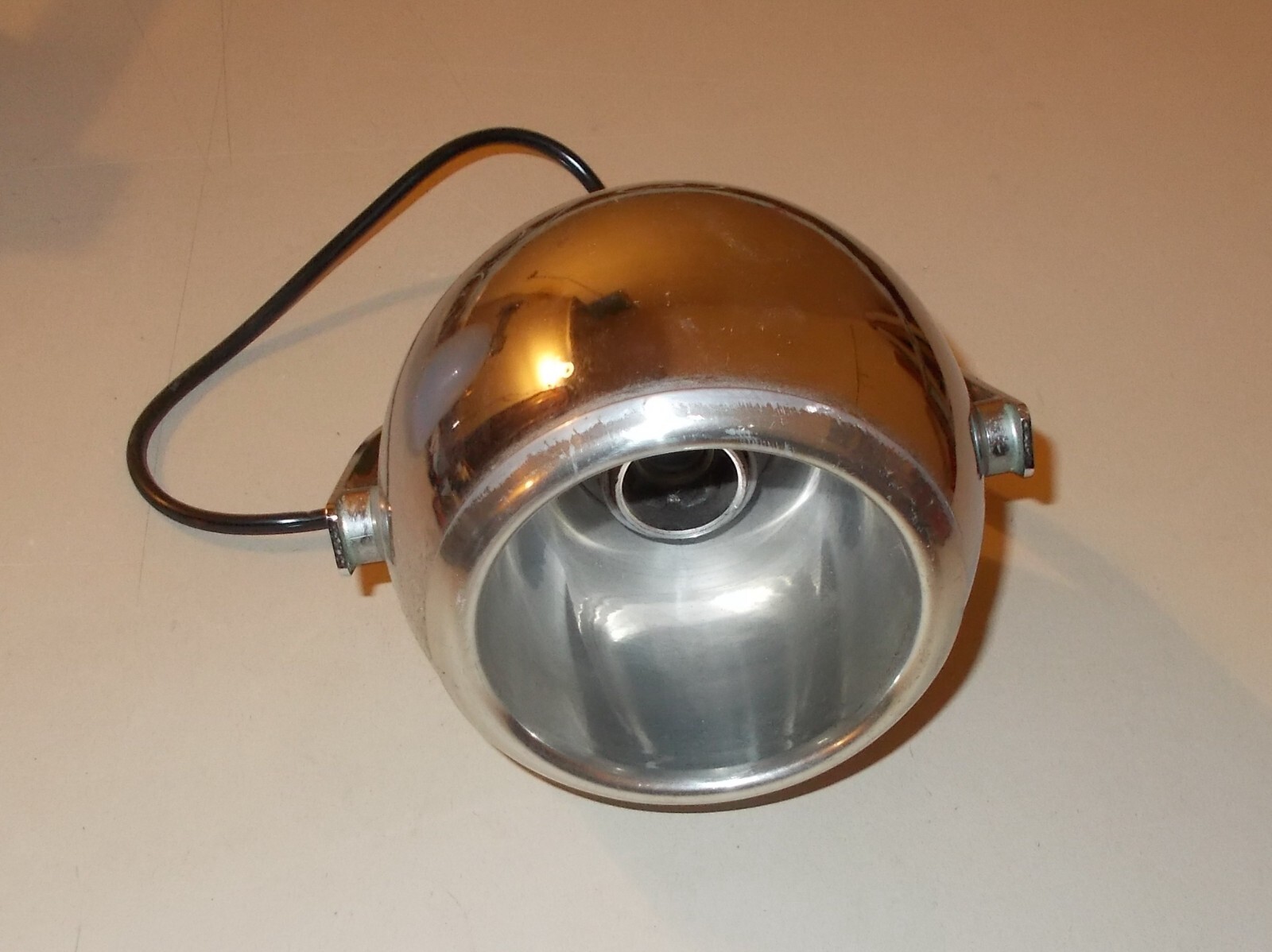 Modernariato, Design, Lampada A Sospensione O Applique, Metallo Cromato, Globo