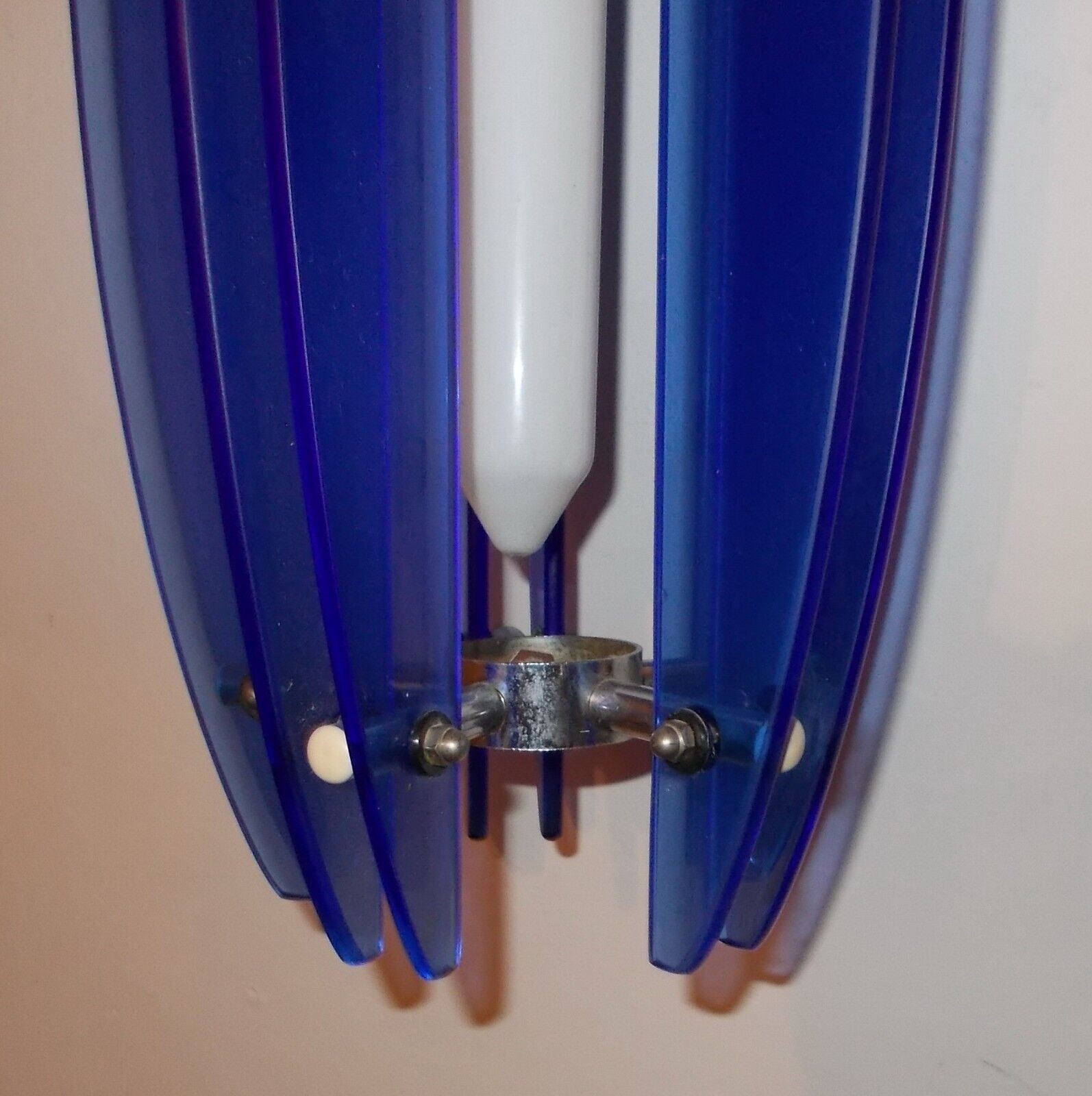 Lampada A Sospensione In Vetro Azzurro (Modernariato E Design)