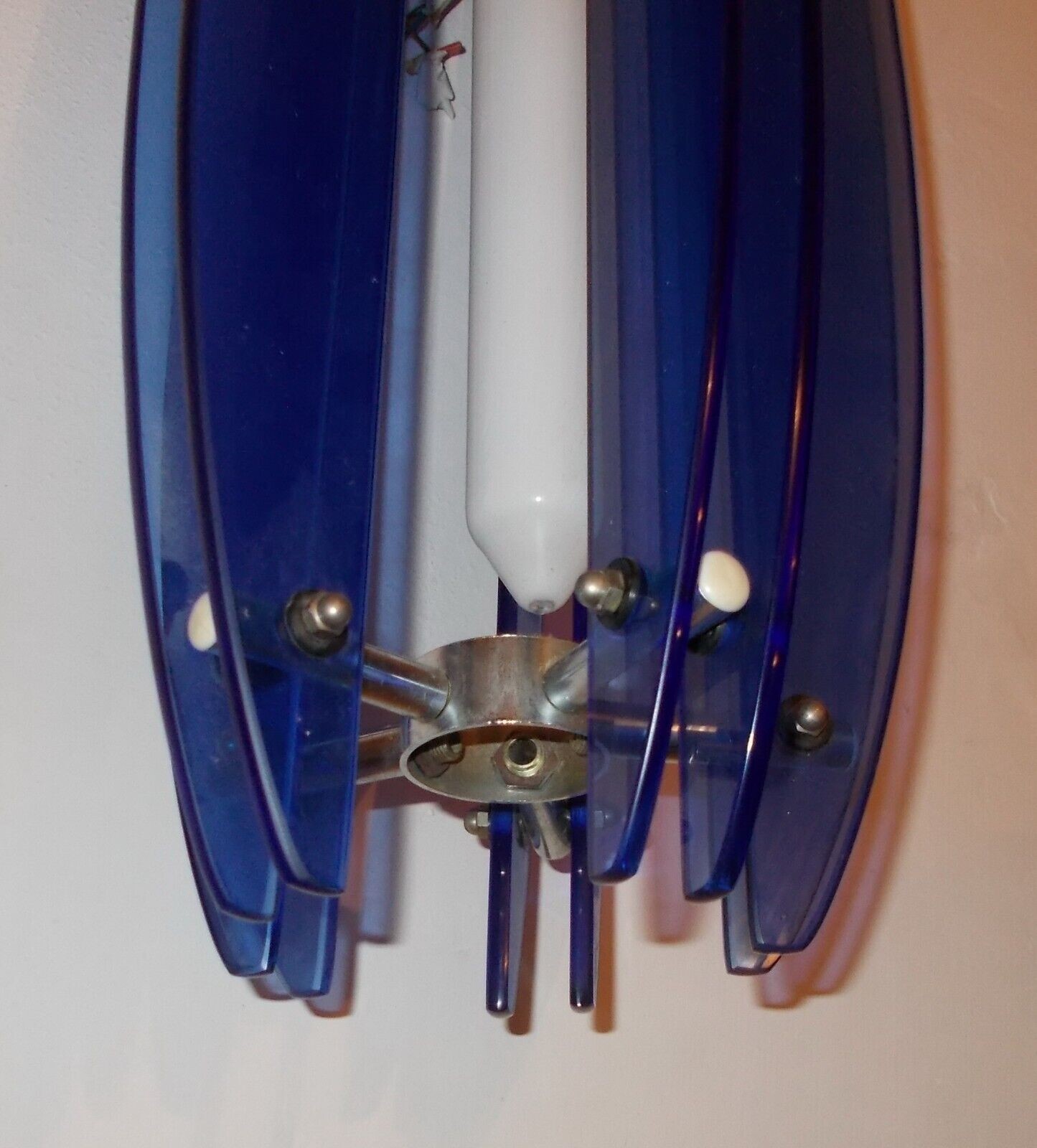 Lampada A Sospensione In Vetro Azzurro (Modernariato E Design)