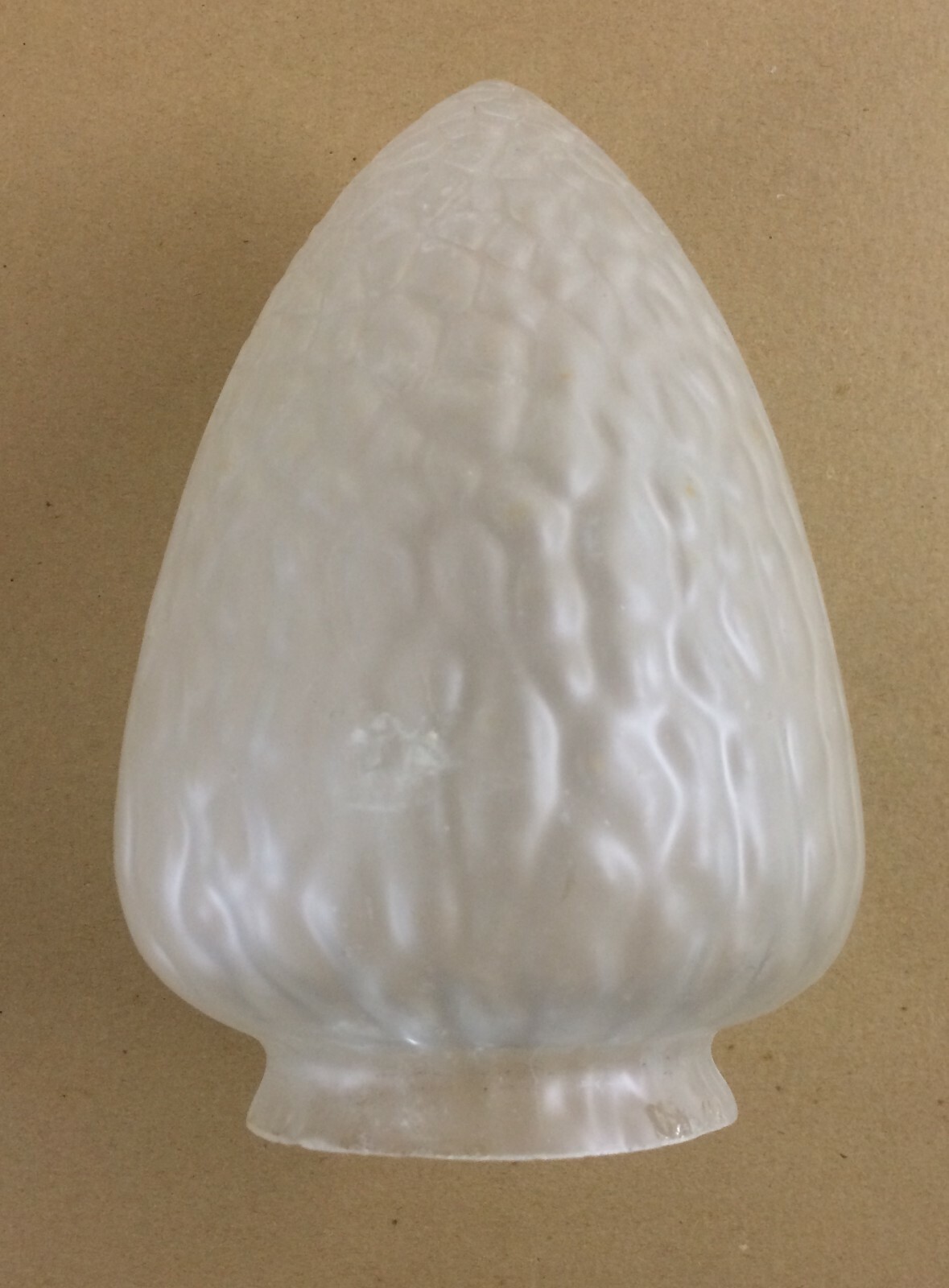 Coppa Per Lampada In Vetro Con Decoro In Rilievo
