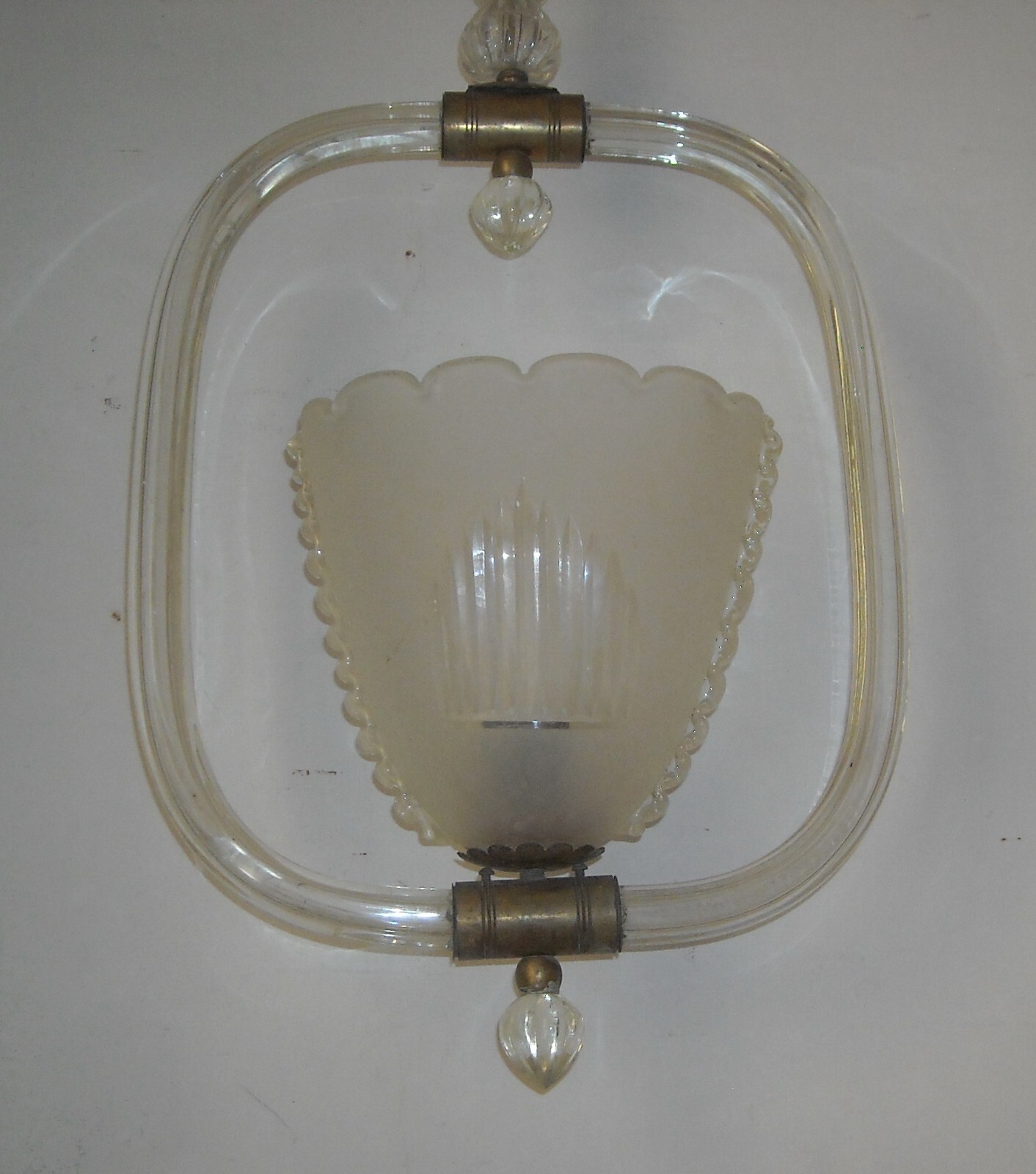 Lampadario A Sospensione In Vetro Di Design E Modernariato