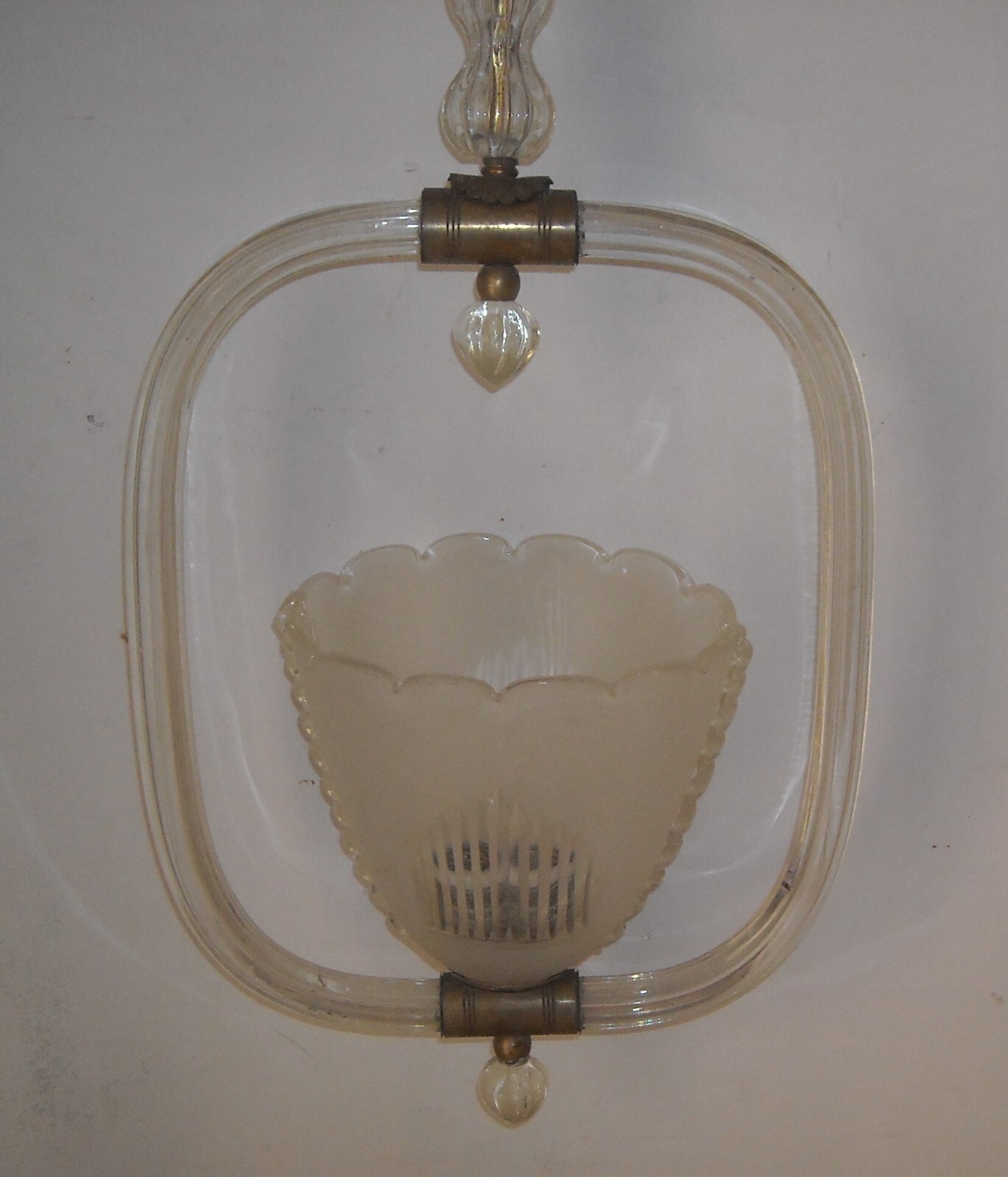 Lampadario A Sospensione In Vetro Di Design E Modernariato