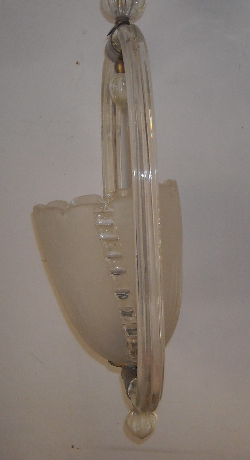 Lampadario A Sospensione In Vetro Di Design E Modernariato