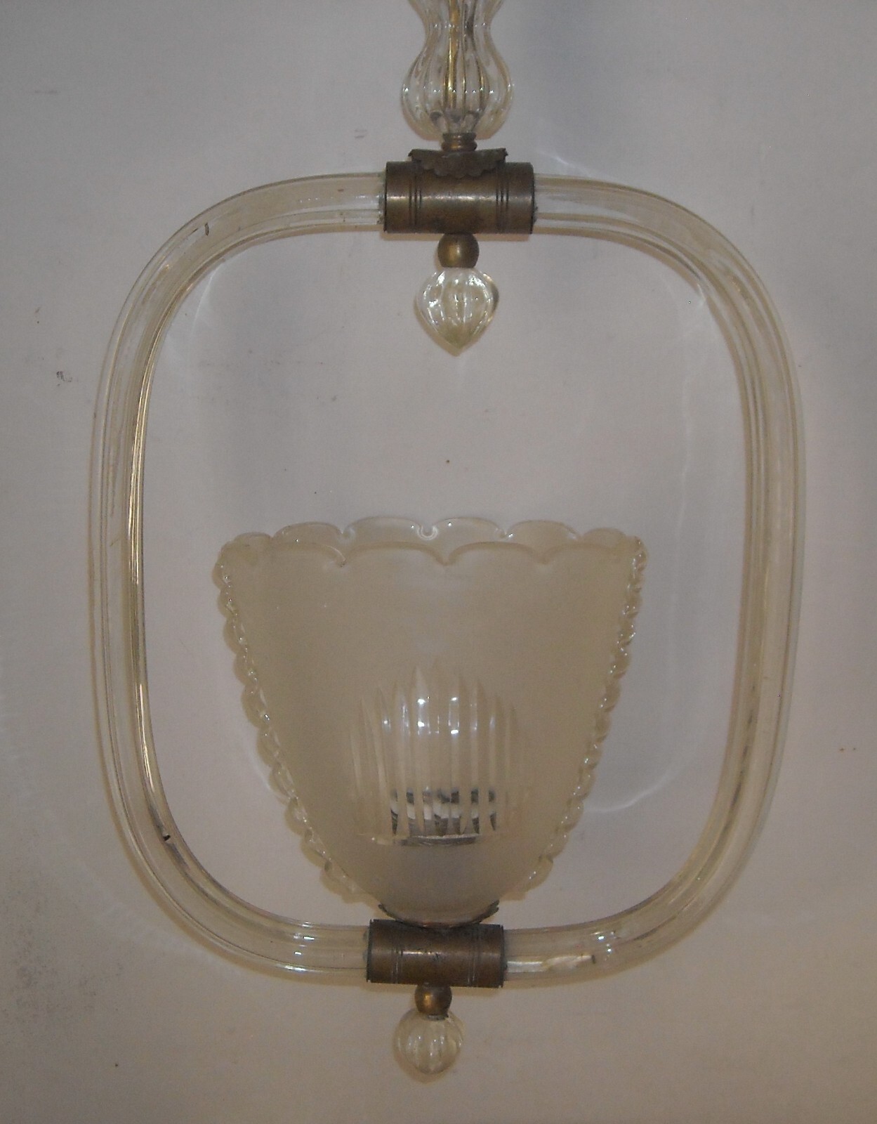 Lampadario A Sospensione In Vetro Di Design E Modernariato
