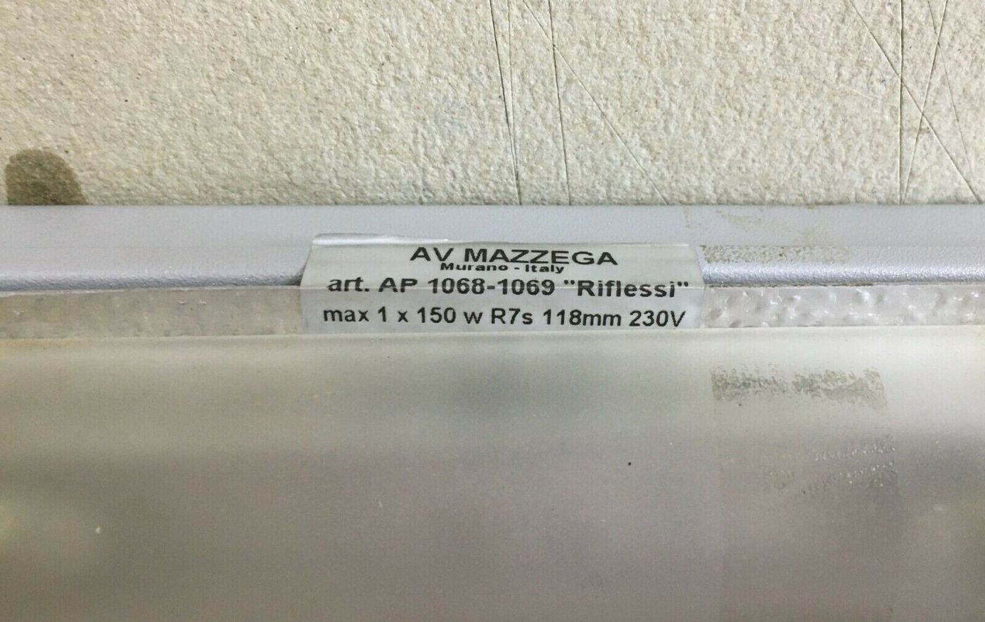 Lampada Applique Decorativa In Vetro Di Murano AV Mazzega   Modernariato