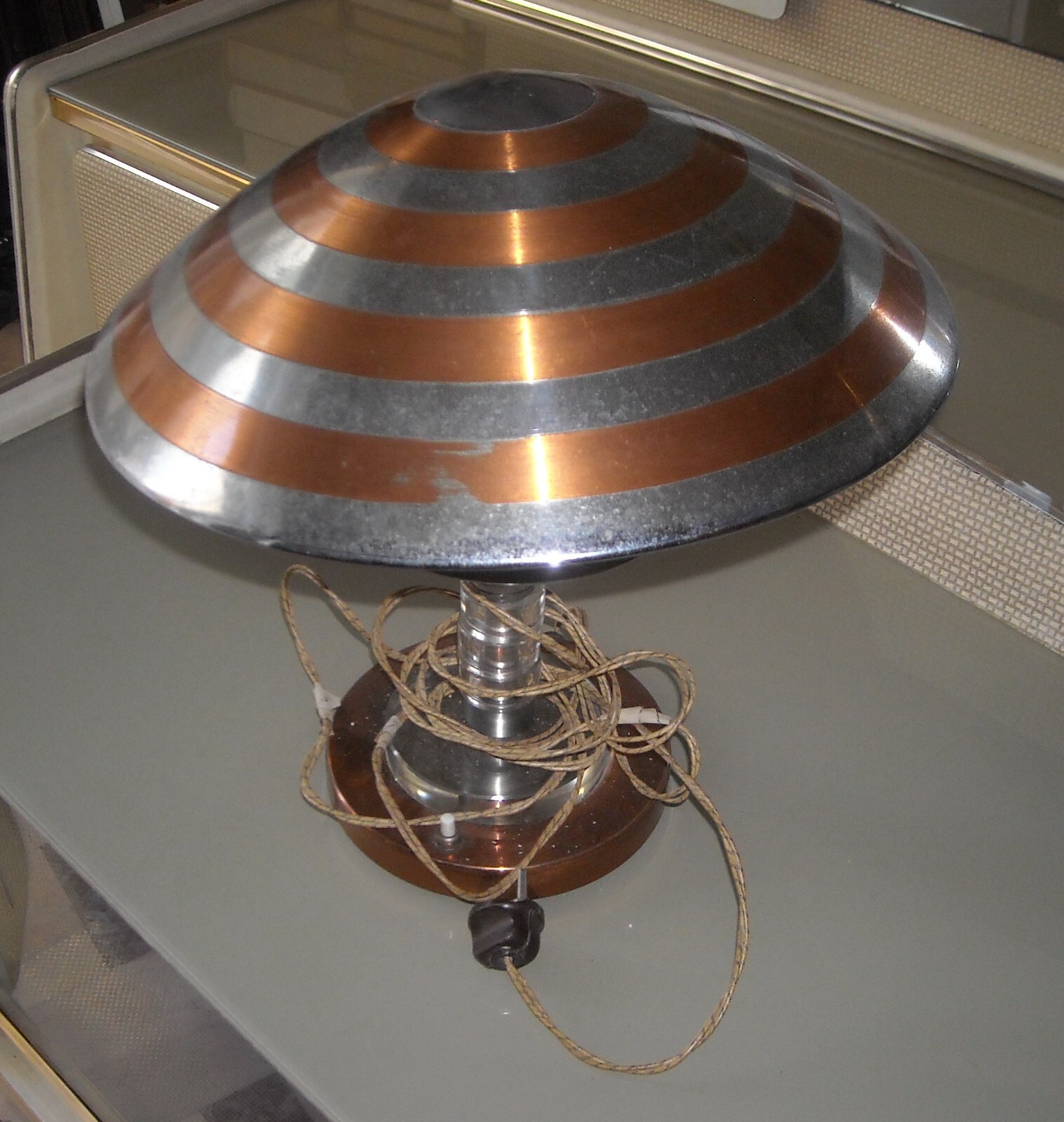Lampada Da Tavolo Decorativa In Stile Modernariato, Era Ponti