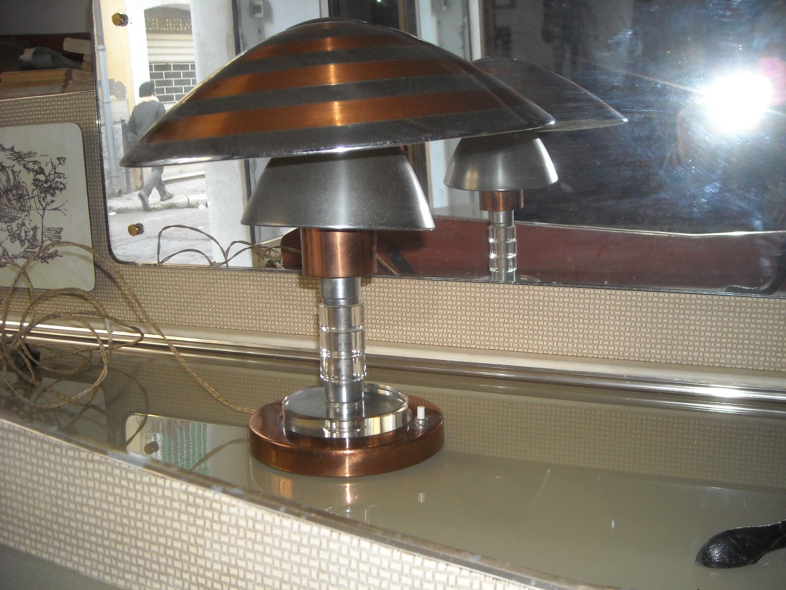 Lampada Da Tavolo Decorativa In Stile Modernariato, Era Ponti
