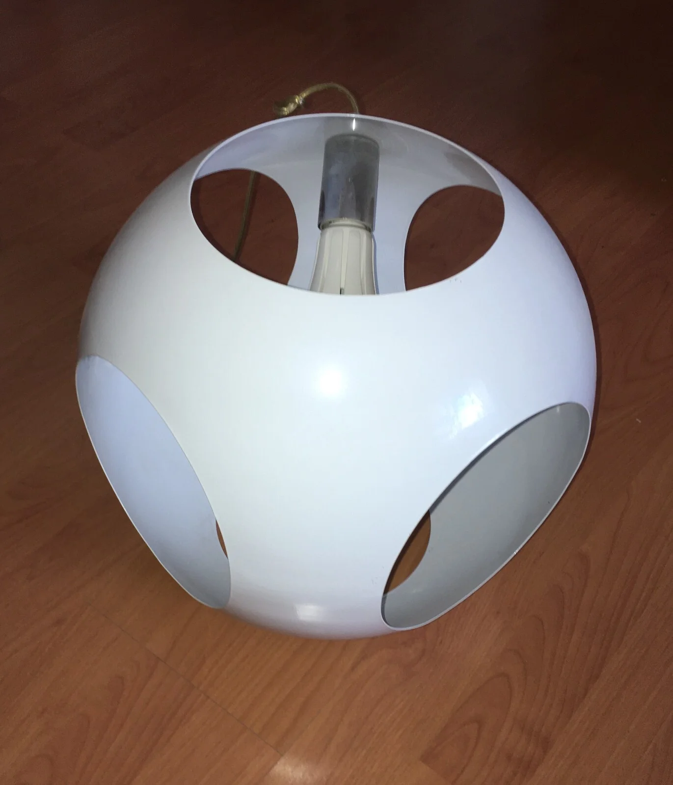 Spherical Space Age Pendant Lamp in Lacquered Metal
