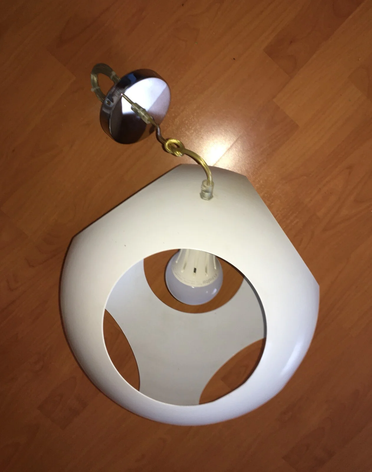 Spherical Space Age Pendant Lamp in Lacquered Metal