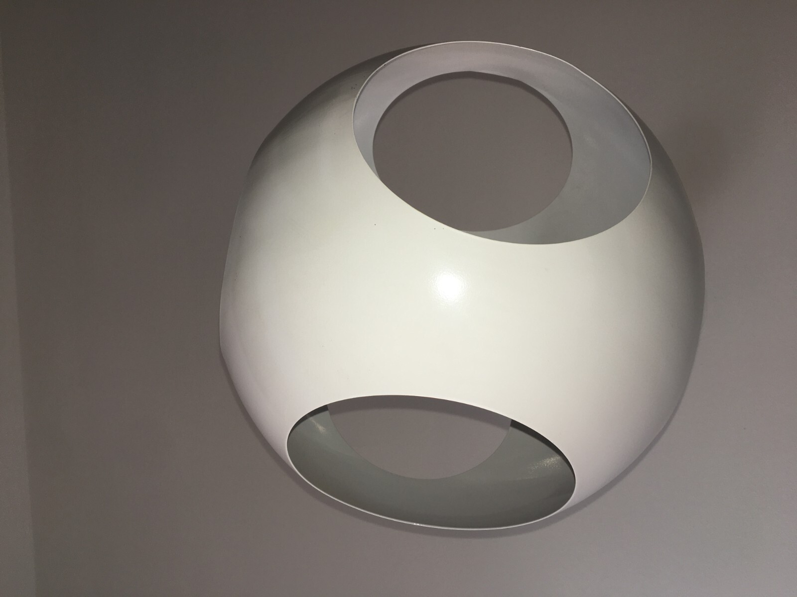 Lampada A Sospensione Sferica Space Age In Metallo Laccato