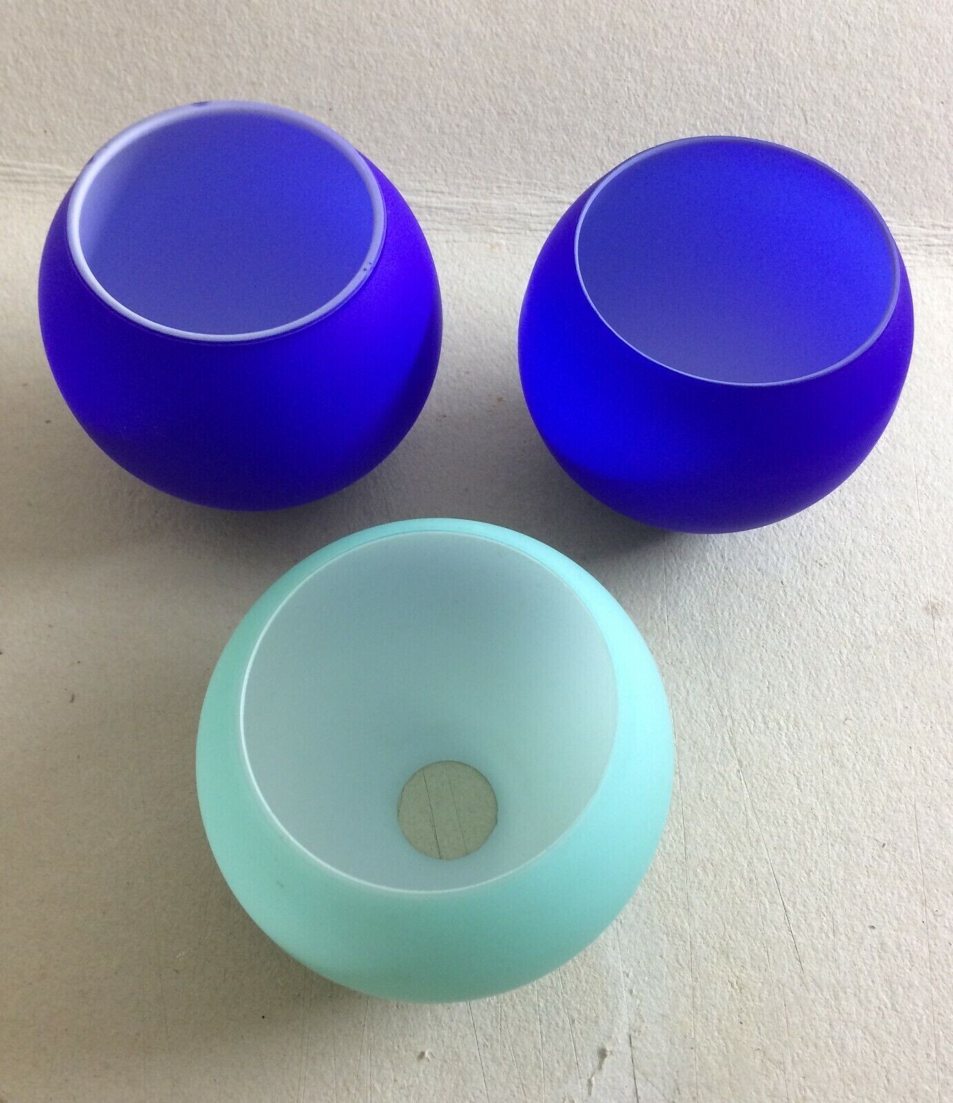 Coppe Per Lampade In Vetro Colorato A Globo, Set Di Cinque