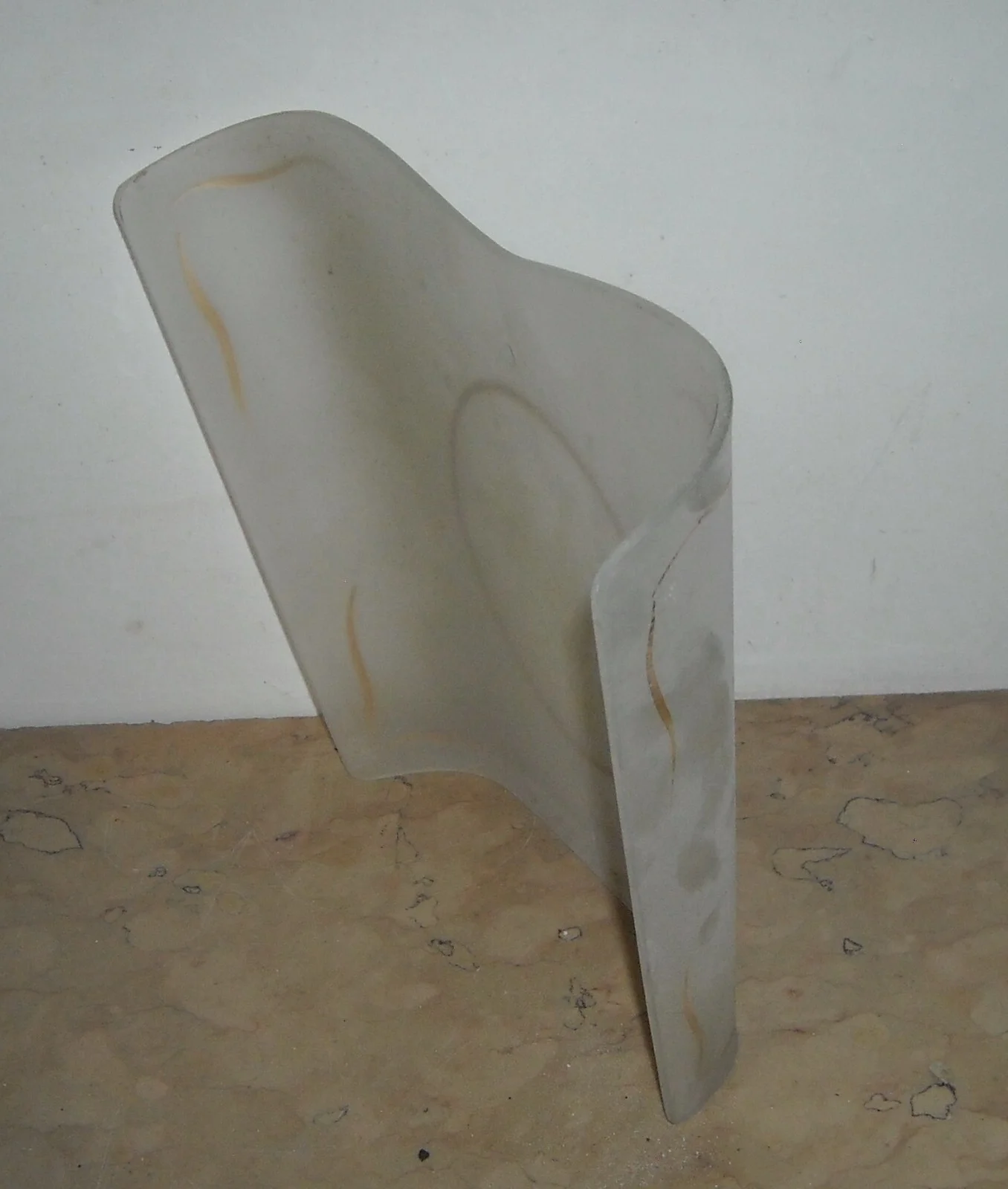 Vetro Decorativo per Lampada con Motivi a Spighe di Grano, Metà del Novecento