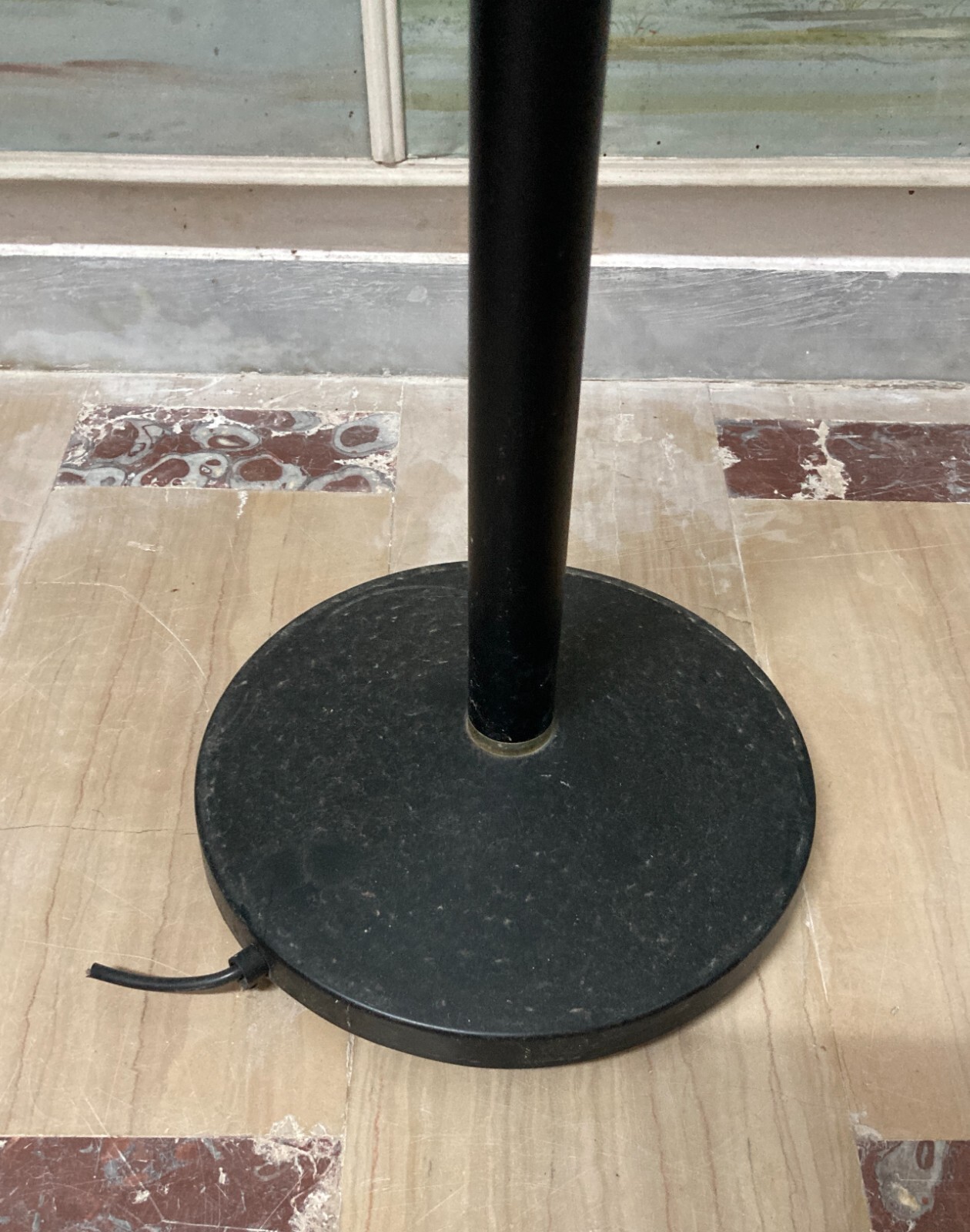 Lampada Da Pavimento (piantana) In Metallo Nero, GN & Company, Anni '80