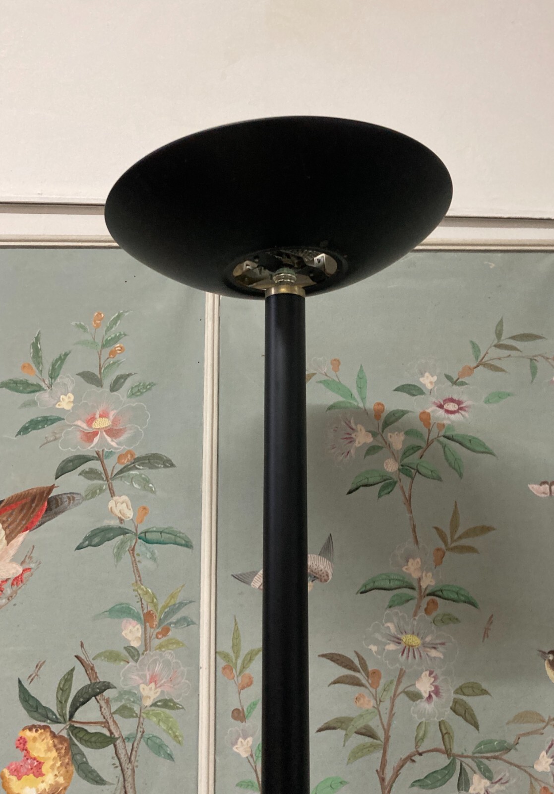 Lampada Da Pavimento (piantana) In Metallo Nero, GN & Company, Anni '80