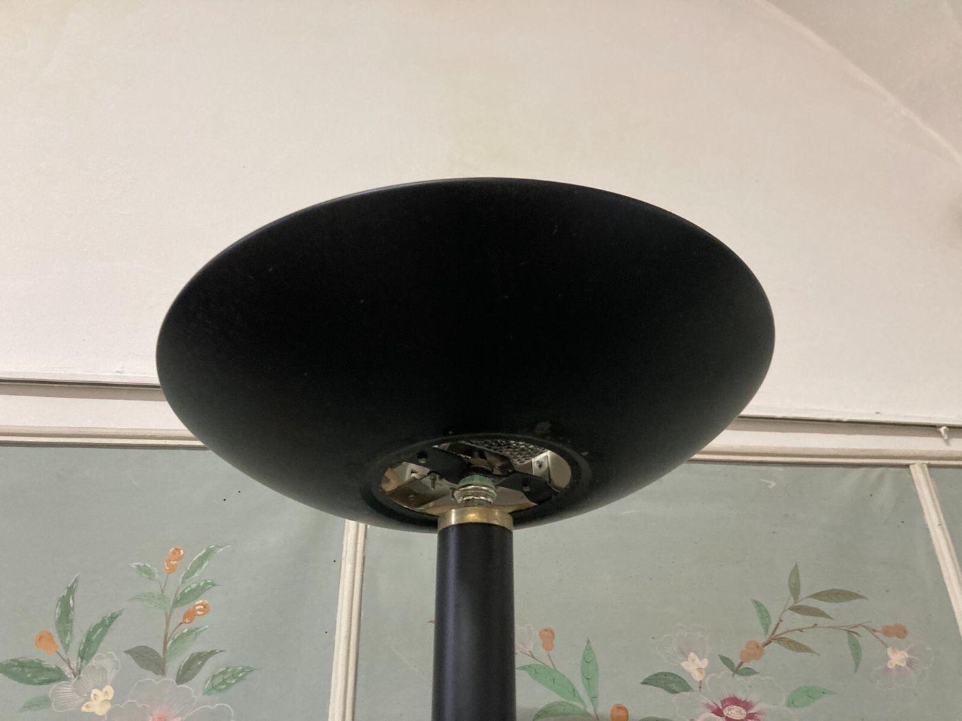 Lampada Da Pavimento (piantana) In Metallo Nero, GN & Company, Anni '80