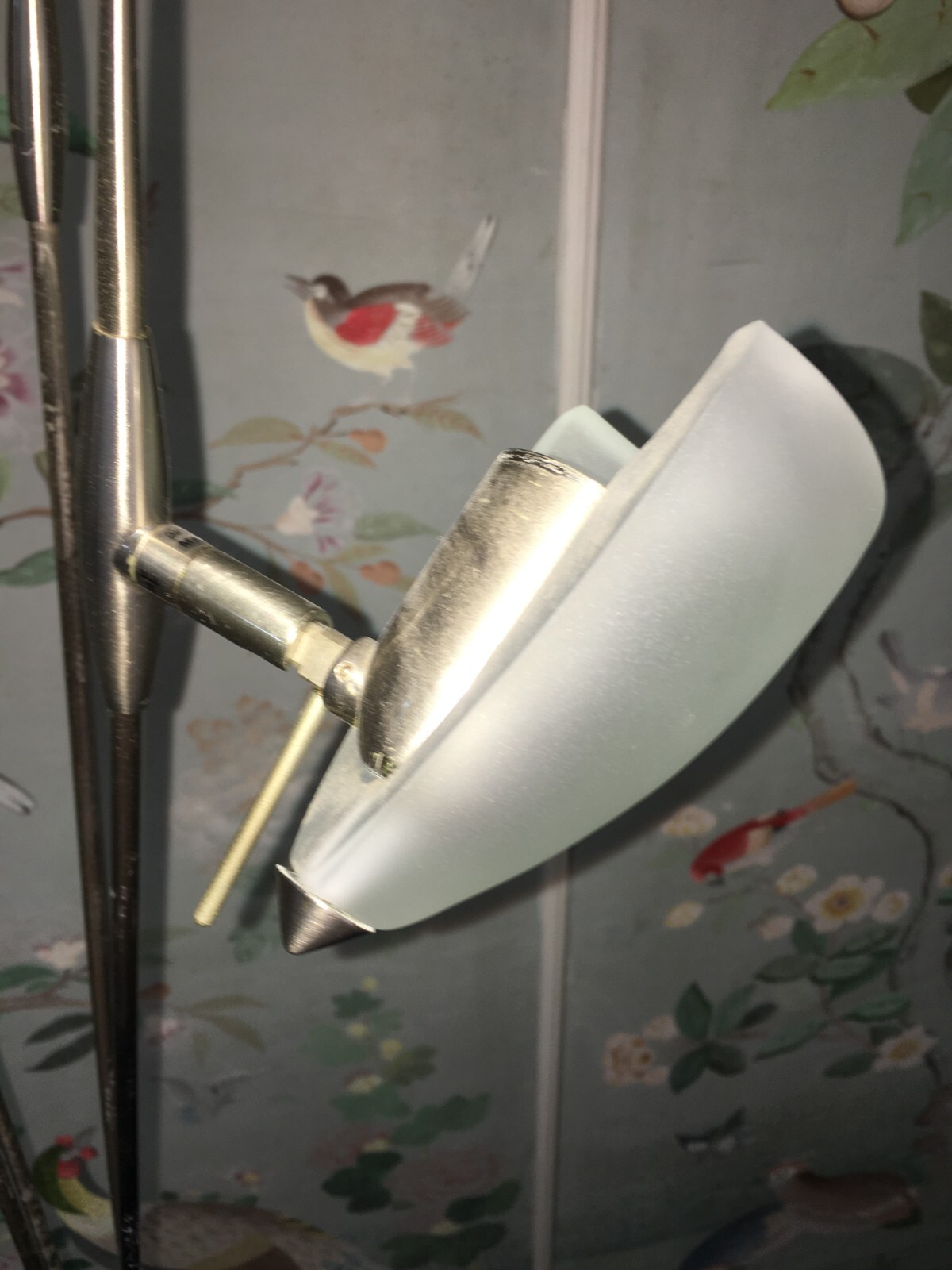 Lampada Piantana Aureliano Toso In Vetro Di Murano E Metallo