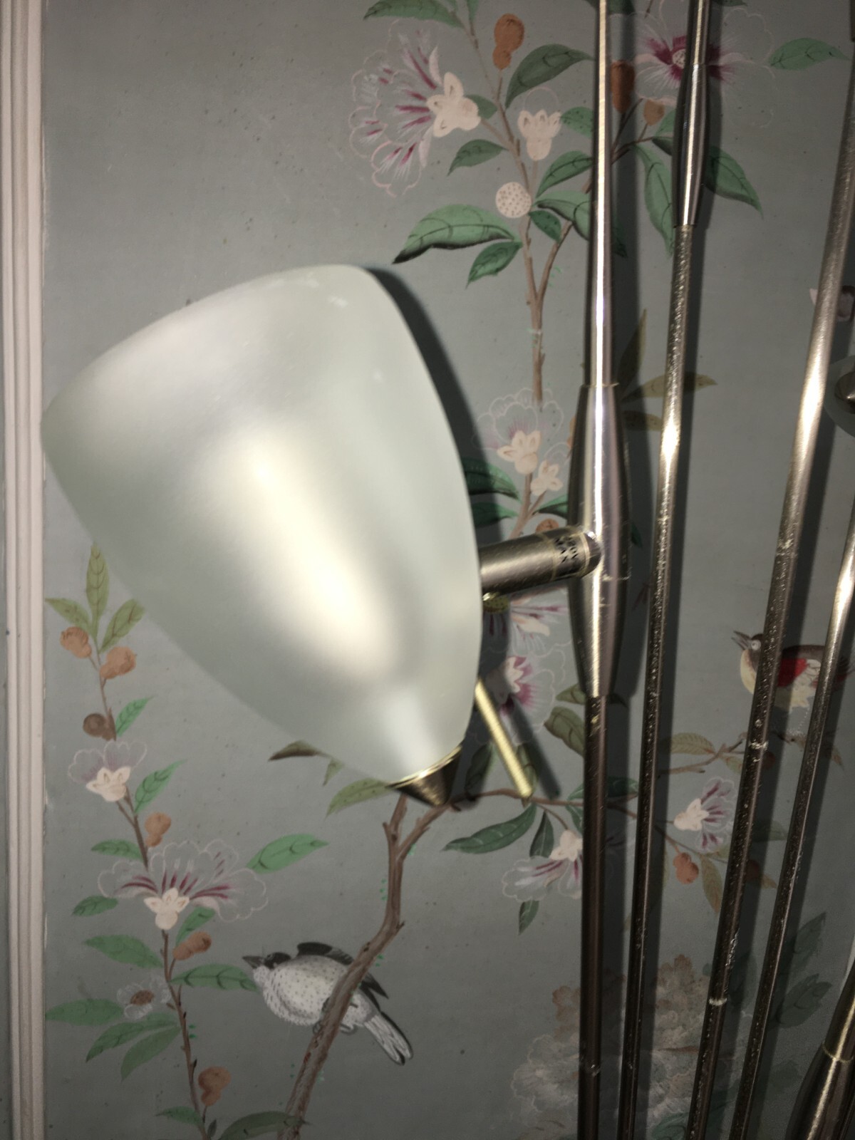 Lampada Piantana Aureliano Toso In Vetro Di Murano E Metallo