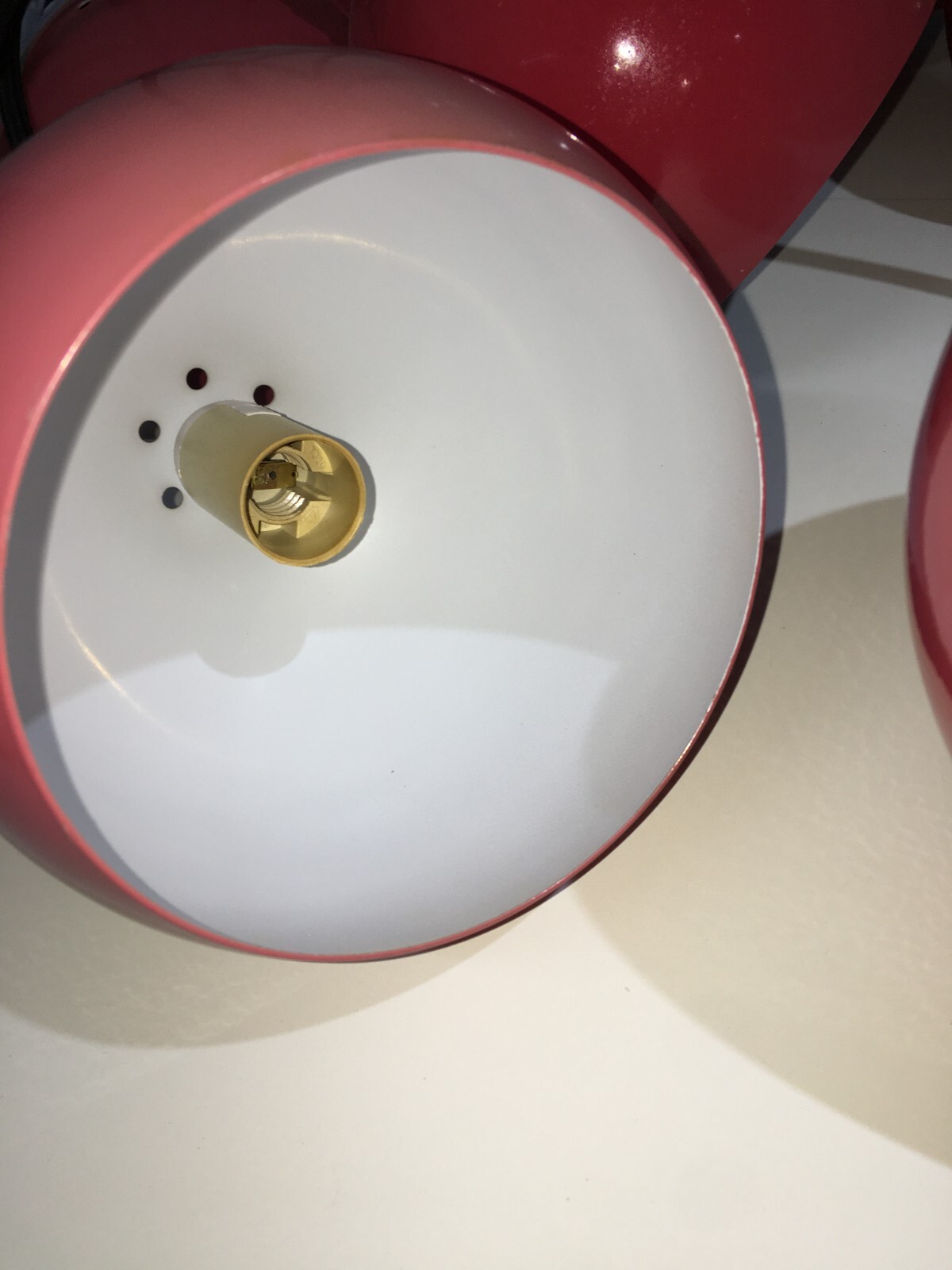 Lampadario Design A Sospensione Space Age Con Otto Globi Rossi